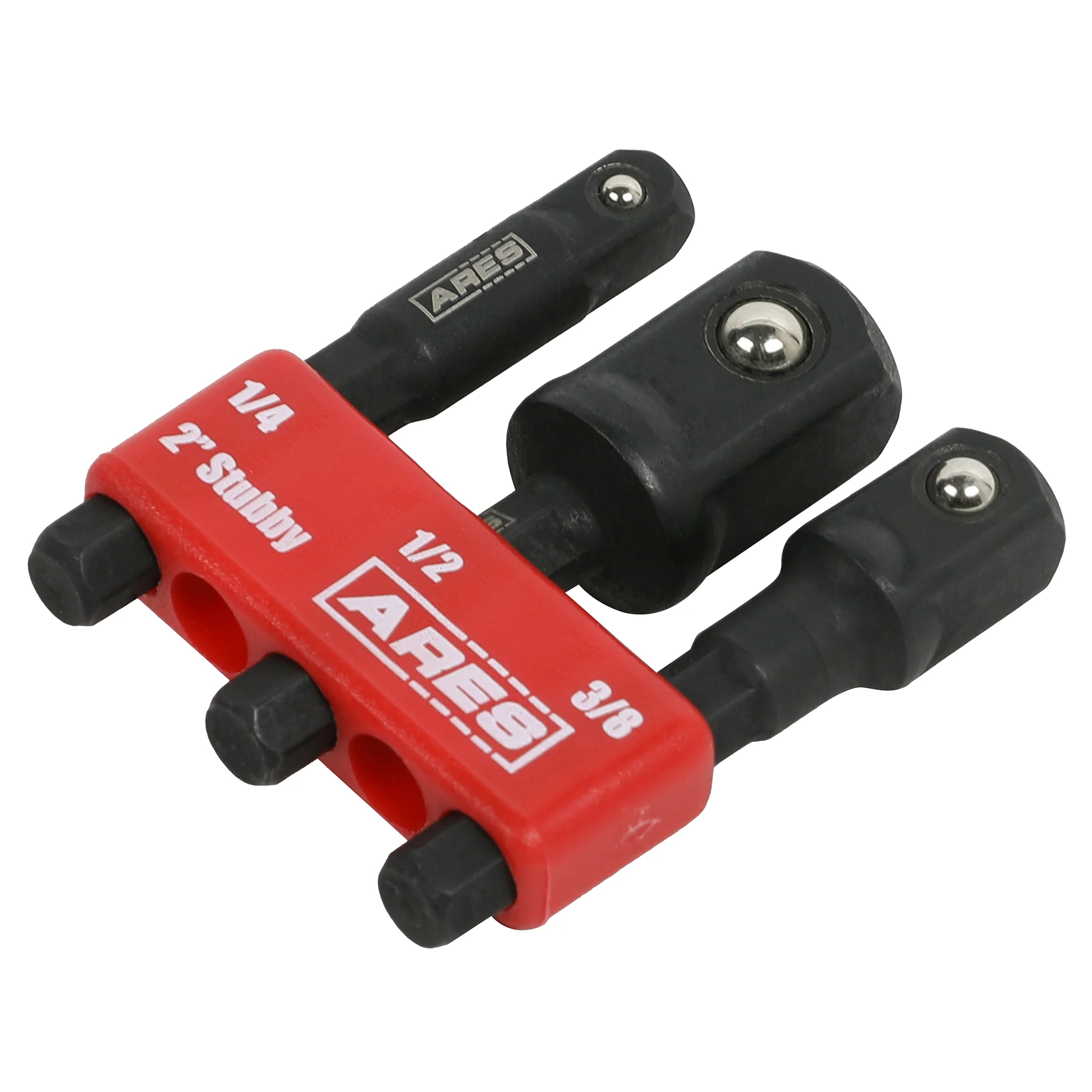 ARES 22031 - 3-Piece 2-Inch Stubby Impact Grade Socket Adapter Set - Image 4