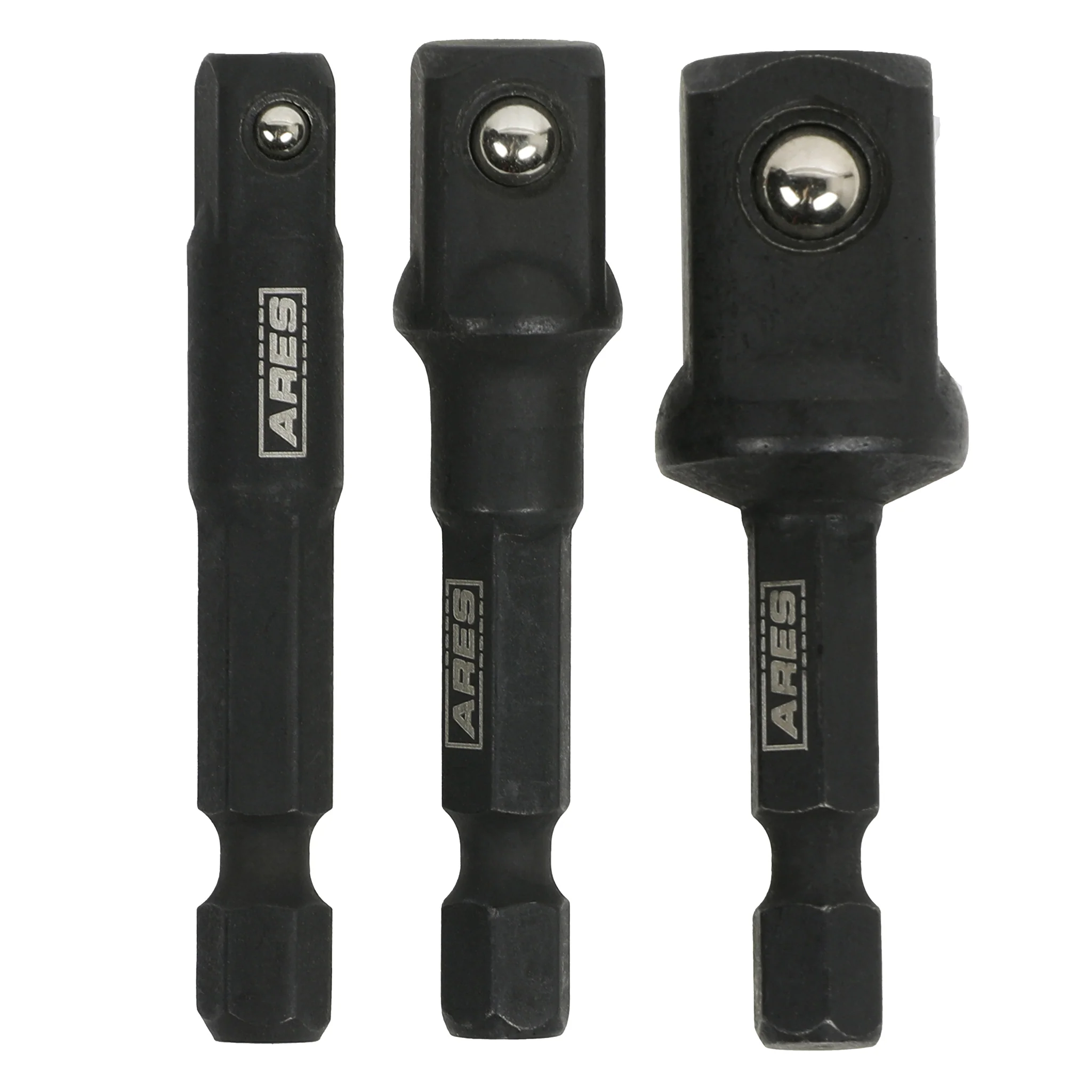 ARES 22031 - 3-Piece 2-Inch Stubby Impact Grade Socket Adapter Set - Image 5