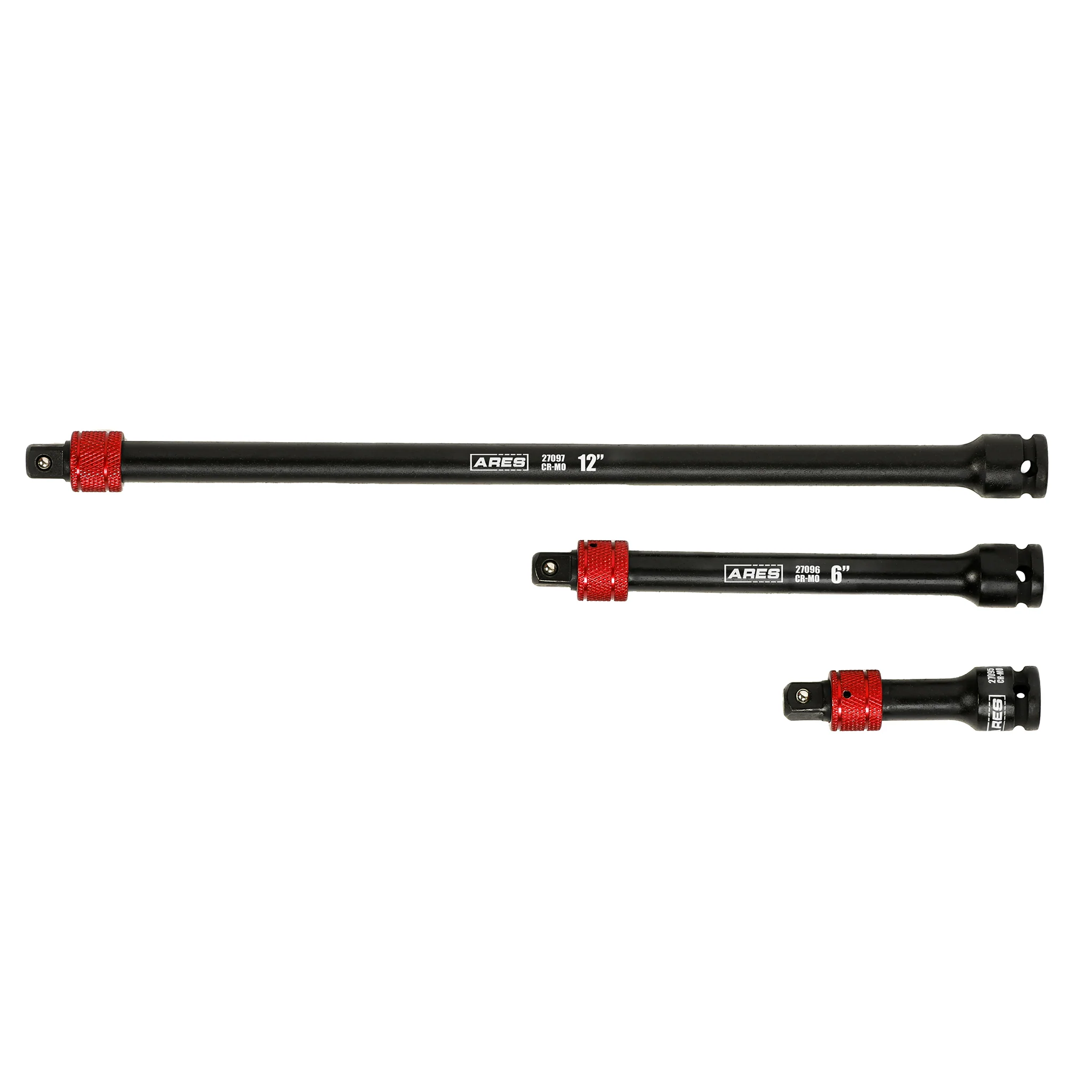 ARES 27094 - 3-Piece 3/8-Inch Drive Locking Impact Socket Extension Set - Image 6