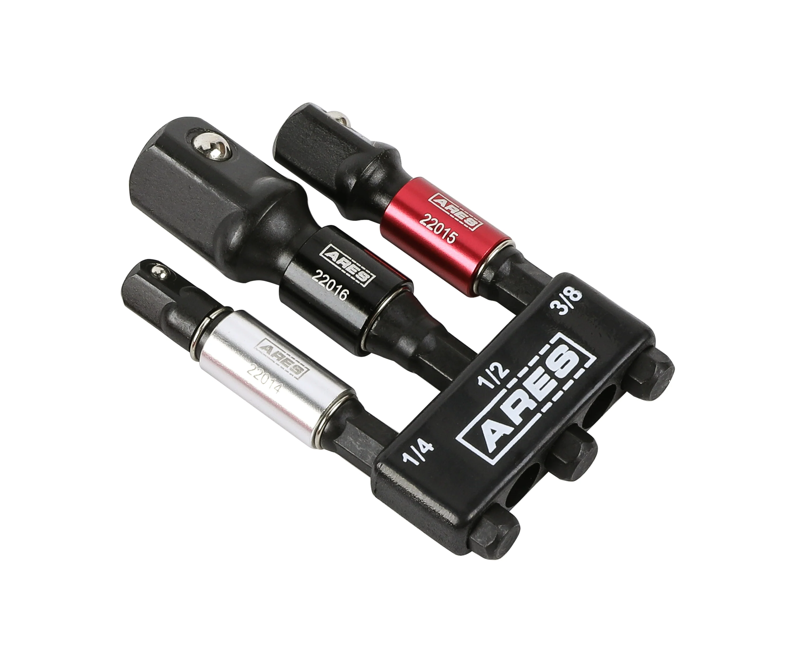 ARES 22011 - 3-Piece 3-Inch Impact Grade Socket Adapter Set with Color Sleeve - Image 3