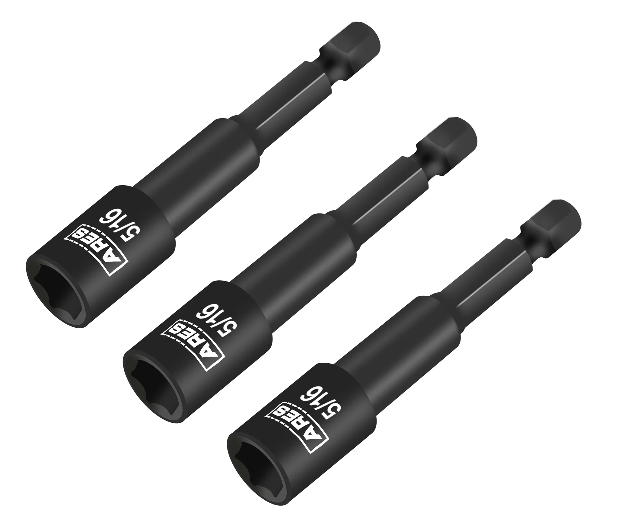 ARES 27014 - 3-Piece 5/16-Inch Magnetic Impact 2 9/16-Inch Nut Driver Bit Set - Image 3