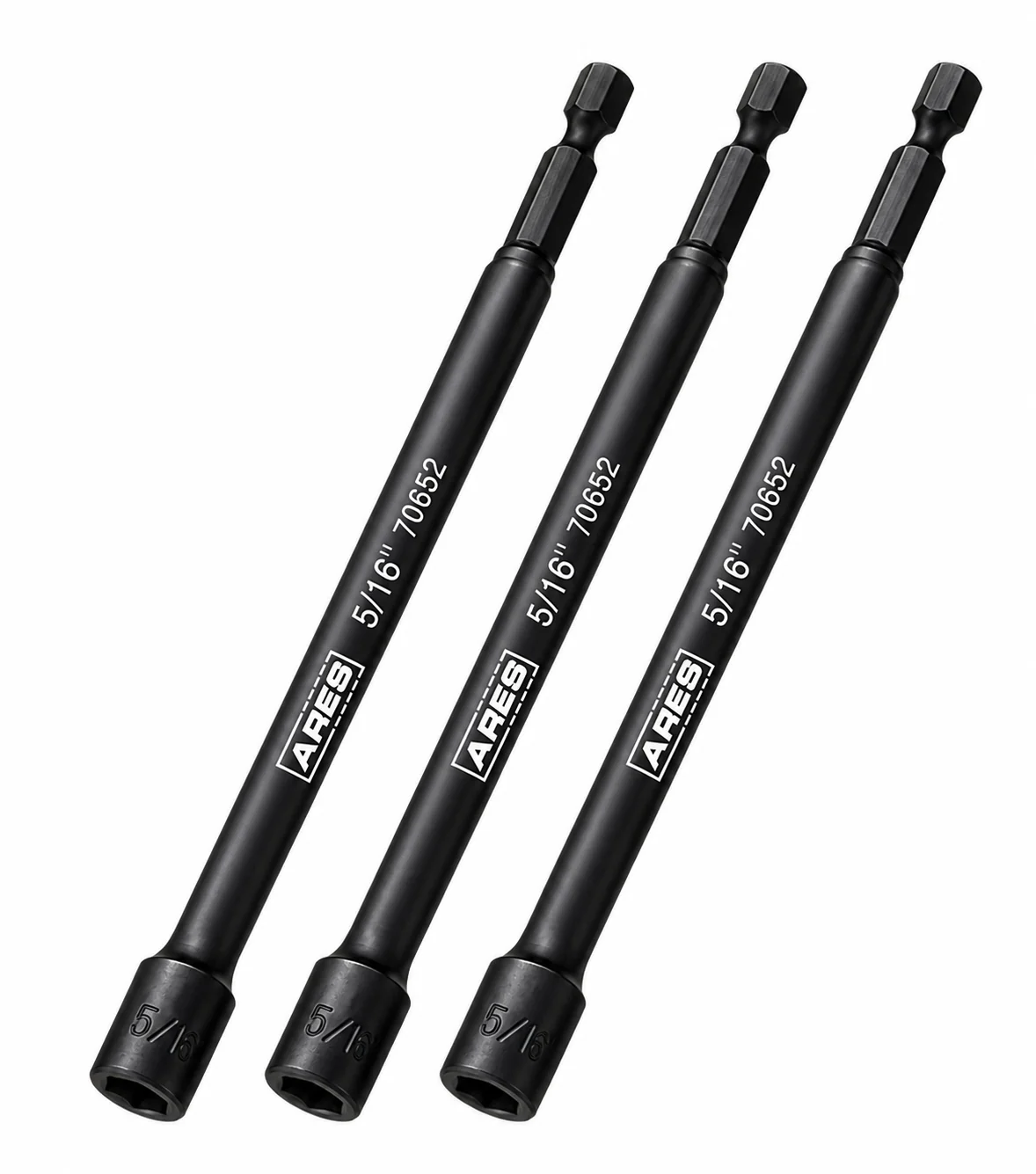 ARES 27009 - 3-Piece 5/16-Inch Magnetic Impact  6-Inch Nut Driver Bit Set - Image 3