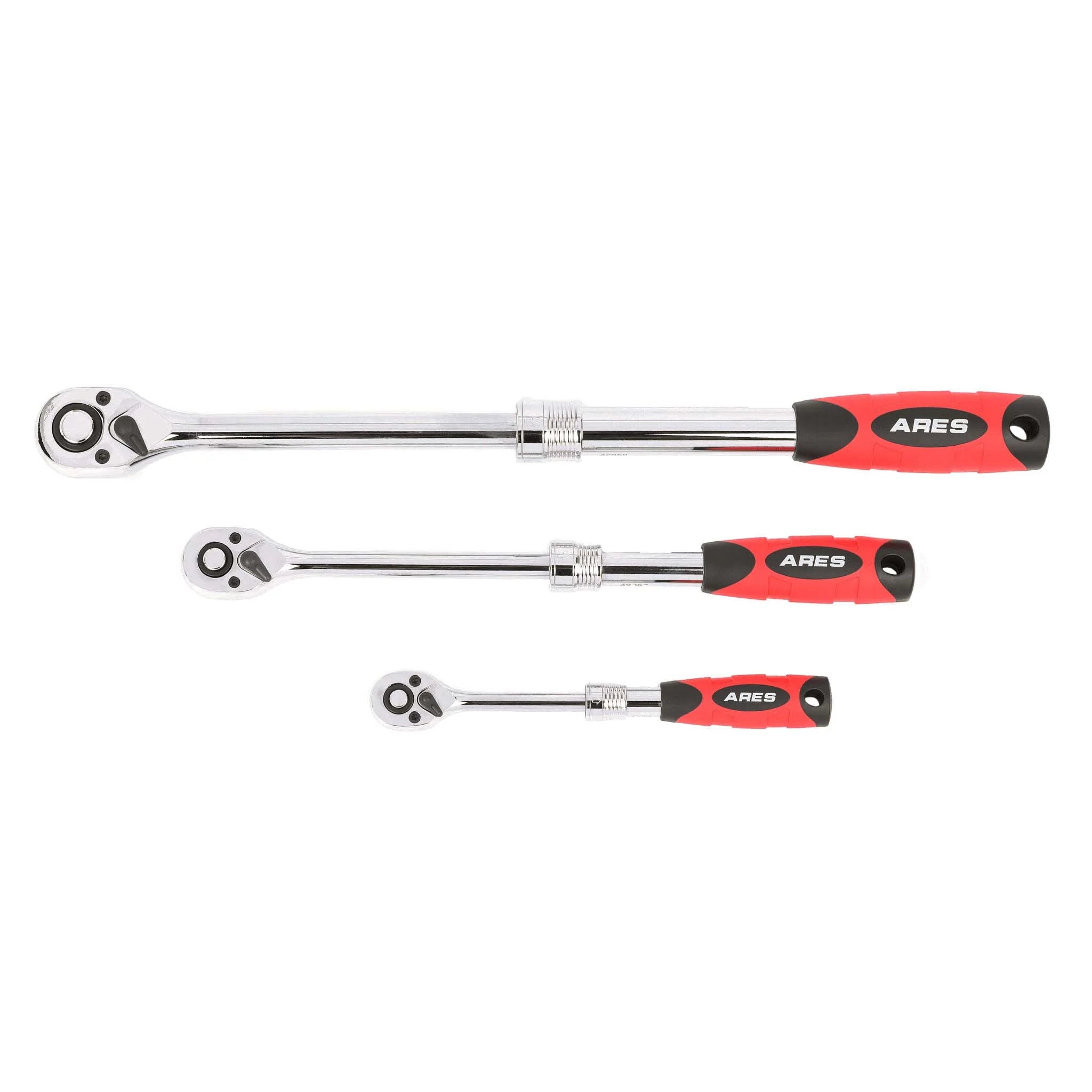 ARES 42055 - 3-Piece 72-Tooth Extendable Ratchet Set - Image 8