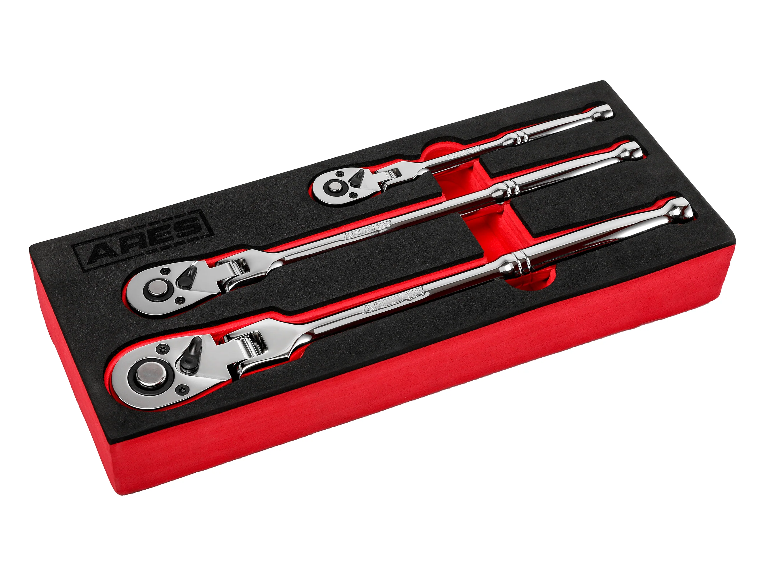 ARES 42028 - 3-Piece 72-Tooth Flex Head Ratchet Set - Image 11