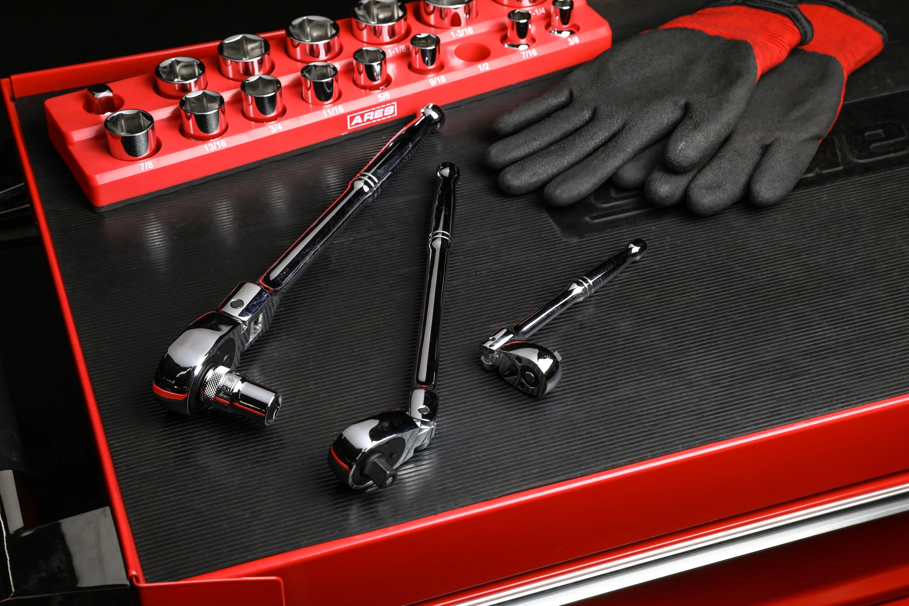 ARES 42028 - 3-Piece 72-Tooth Flex Head Ratchet Set - Image 3