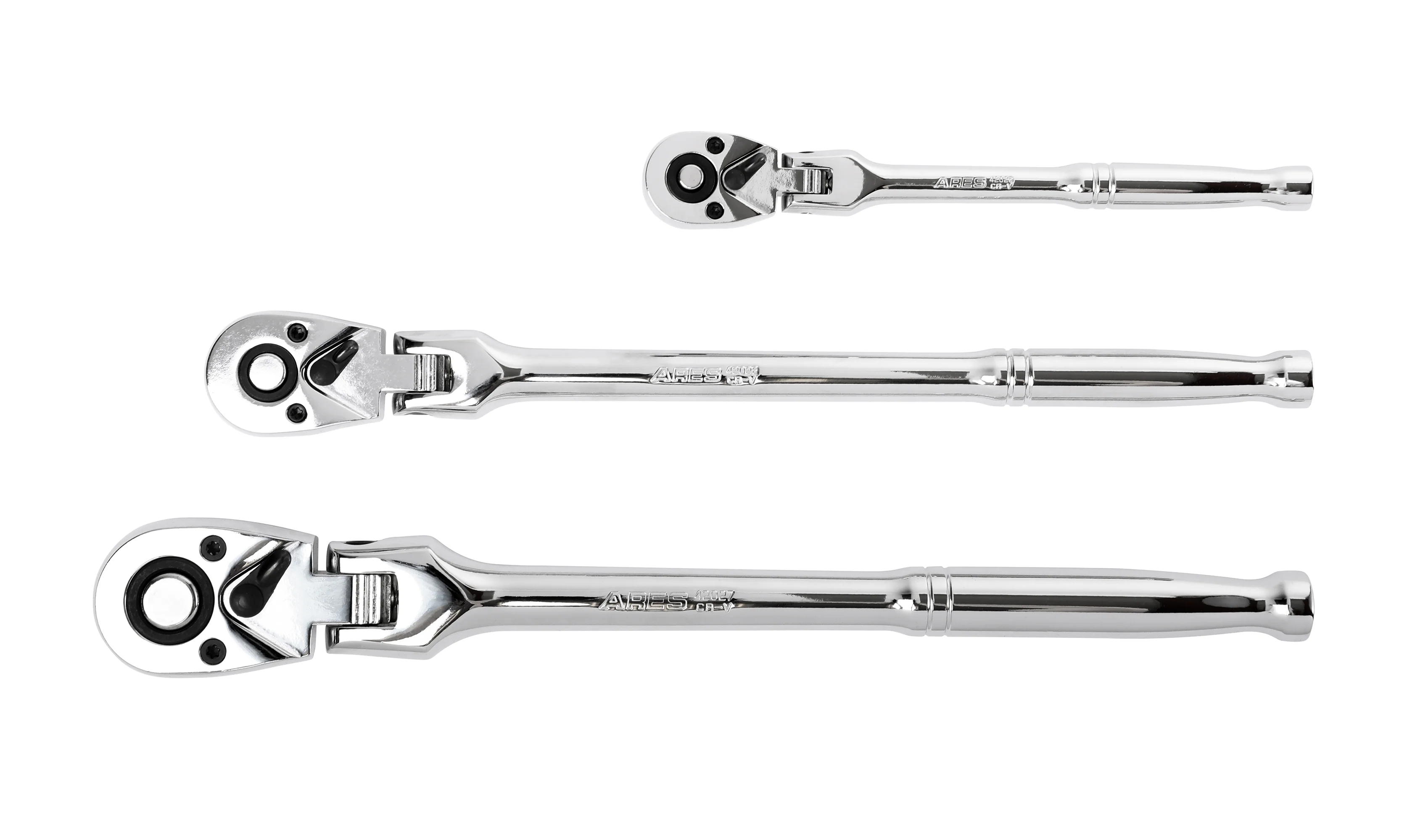 ARES 42028 - 3-Piece 72-Tooth Flex Head Ratchet Set - Image 6