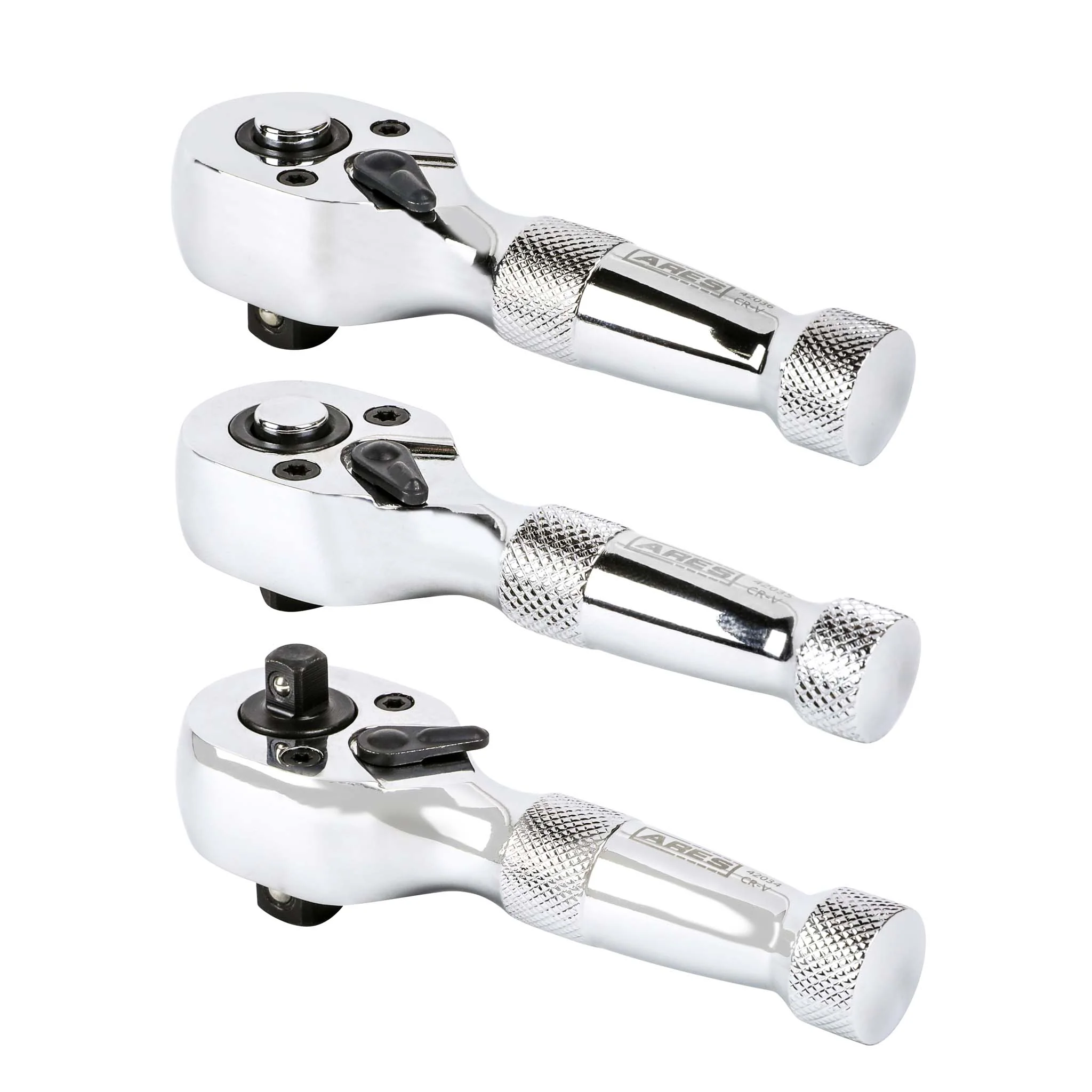 ARES 42142 - 3-Piece 72-Tooth Stubby Ratchet Set - Image 6