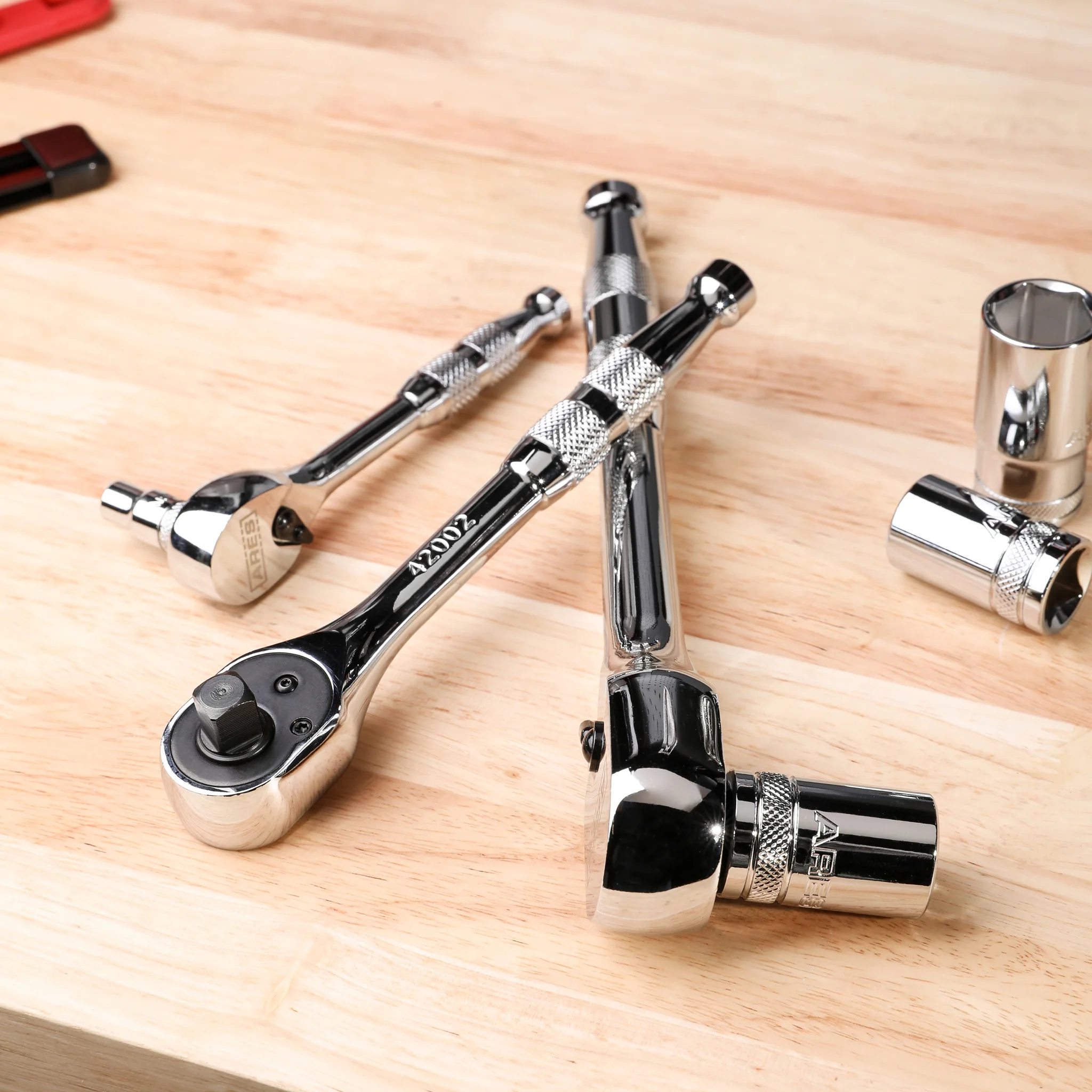 ARES 42000 - 3-Piece 90-Tooth Full Polish Ratchet Set - Image 5