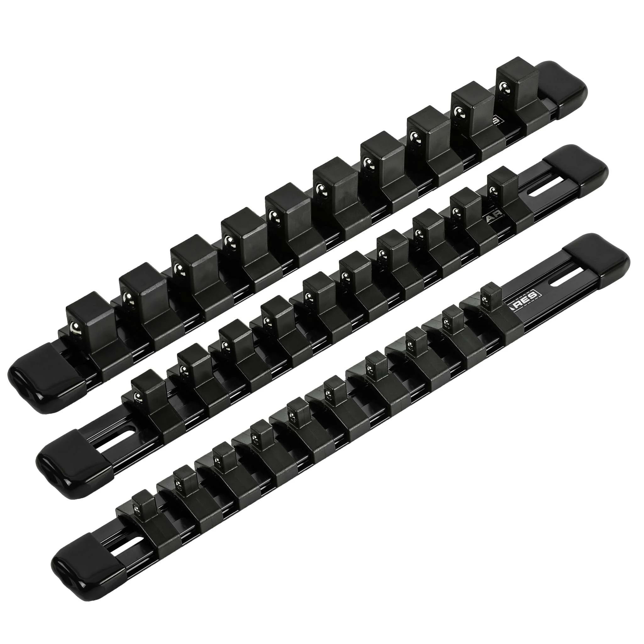 ARES 60078 - 3-Piece Black 9.84-Inch Aluminum Socket Rail Set - Image 2