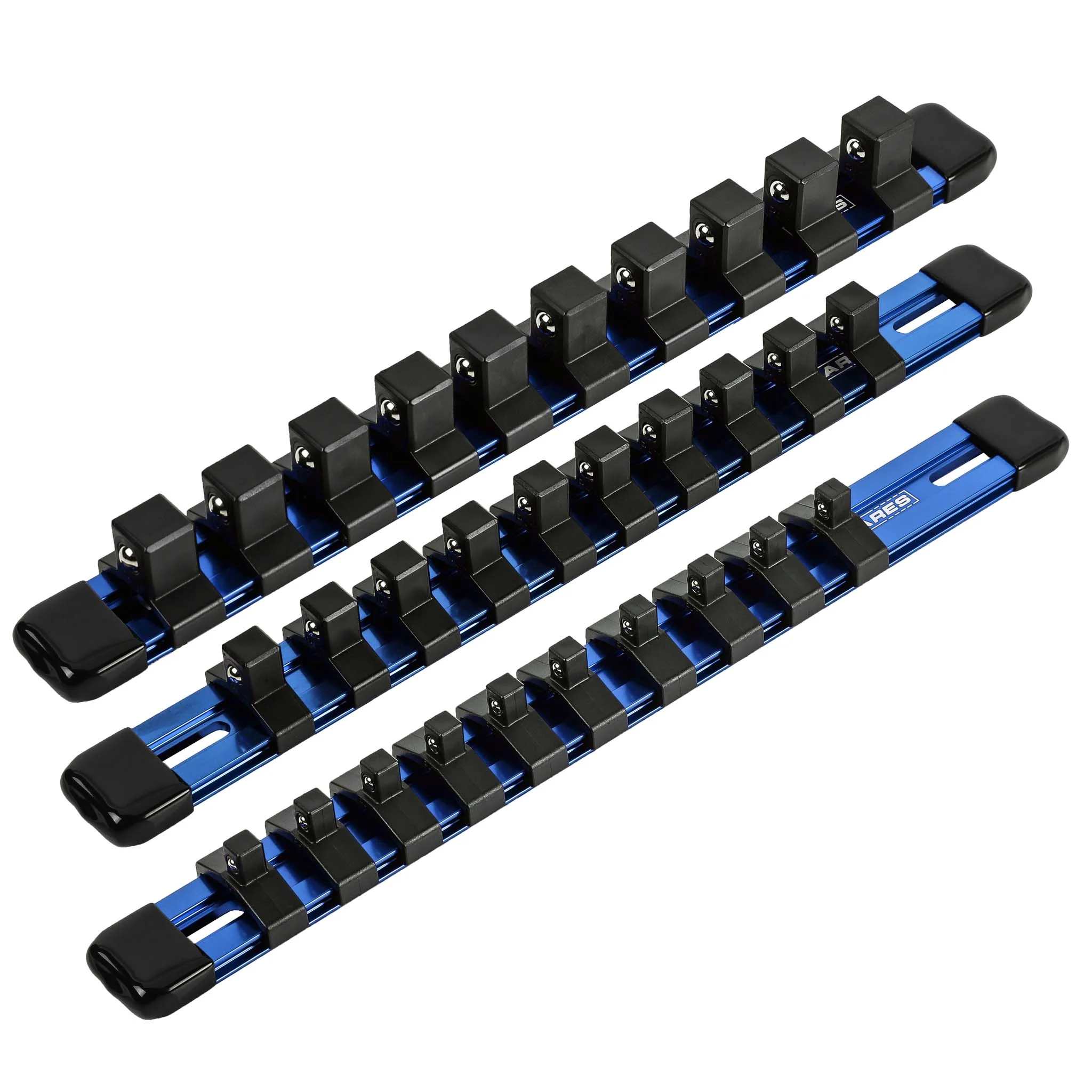 ARES 60080 - 3-Piece Blue 9.84-Inch Aluminum Socket Rail Set - Image 2