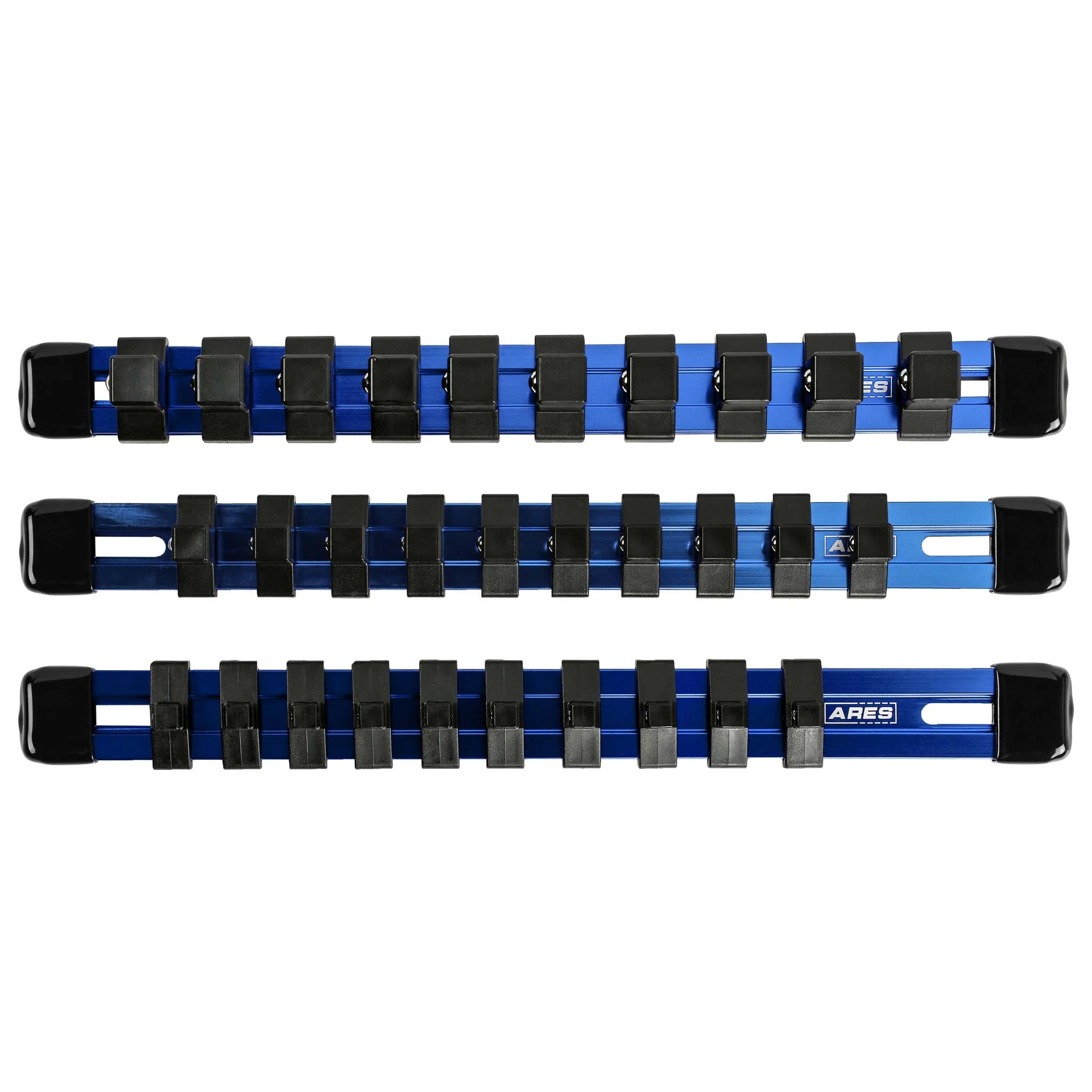 ARES 60080 - 3-Piece Blue 9.84-Inch Aluminum Socket Rail Set - Image 4