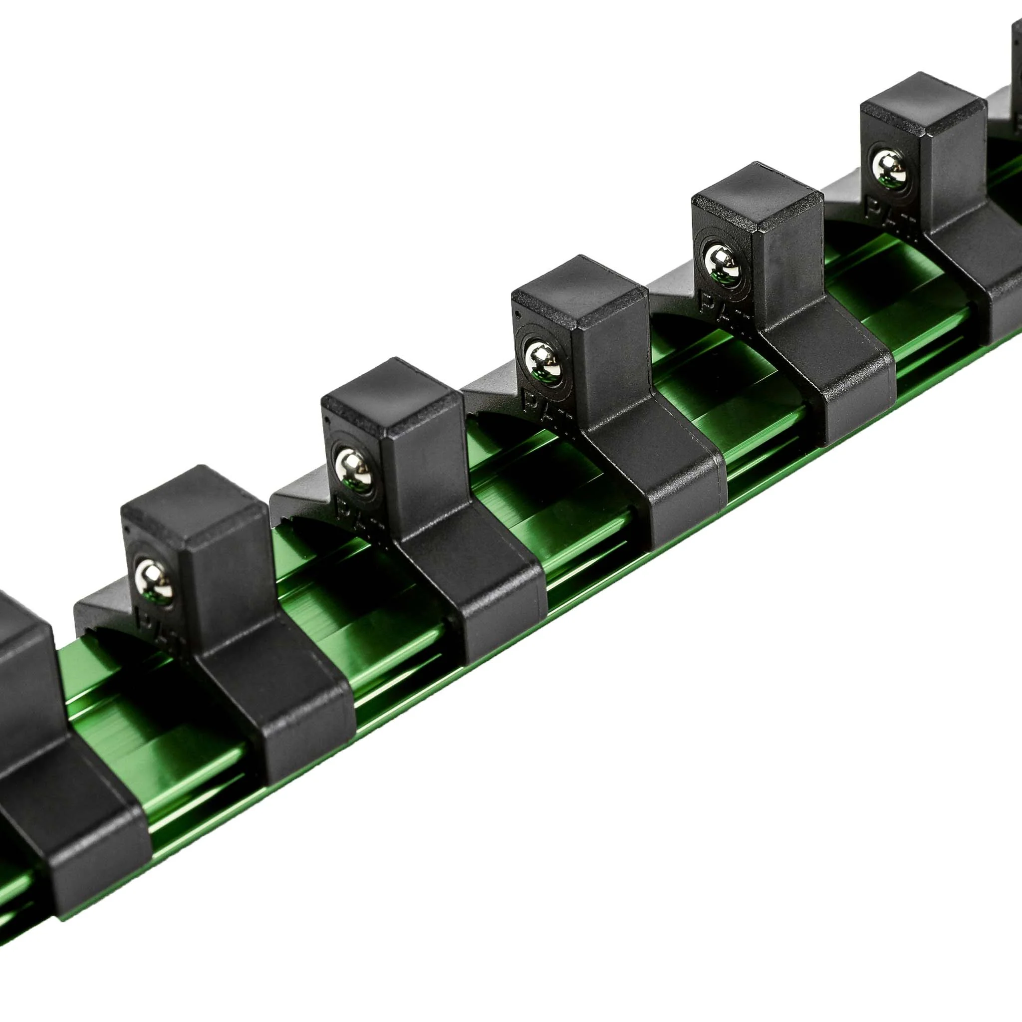 ARES 60126 - 3-Piece Green 17-Inch Aluminum Socket Rail Set with Locking End Caps - Image 3