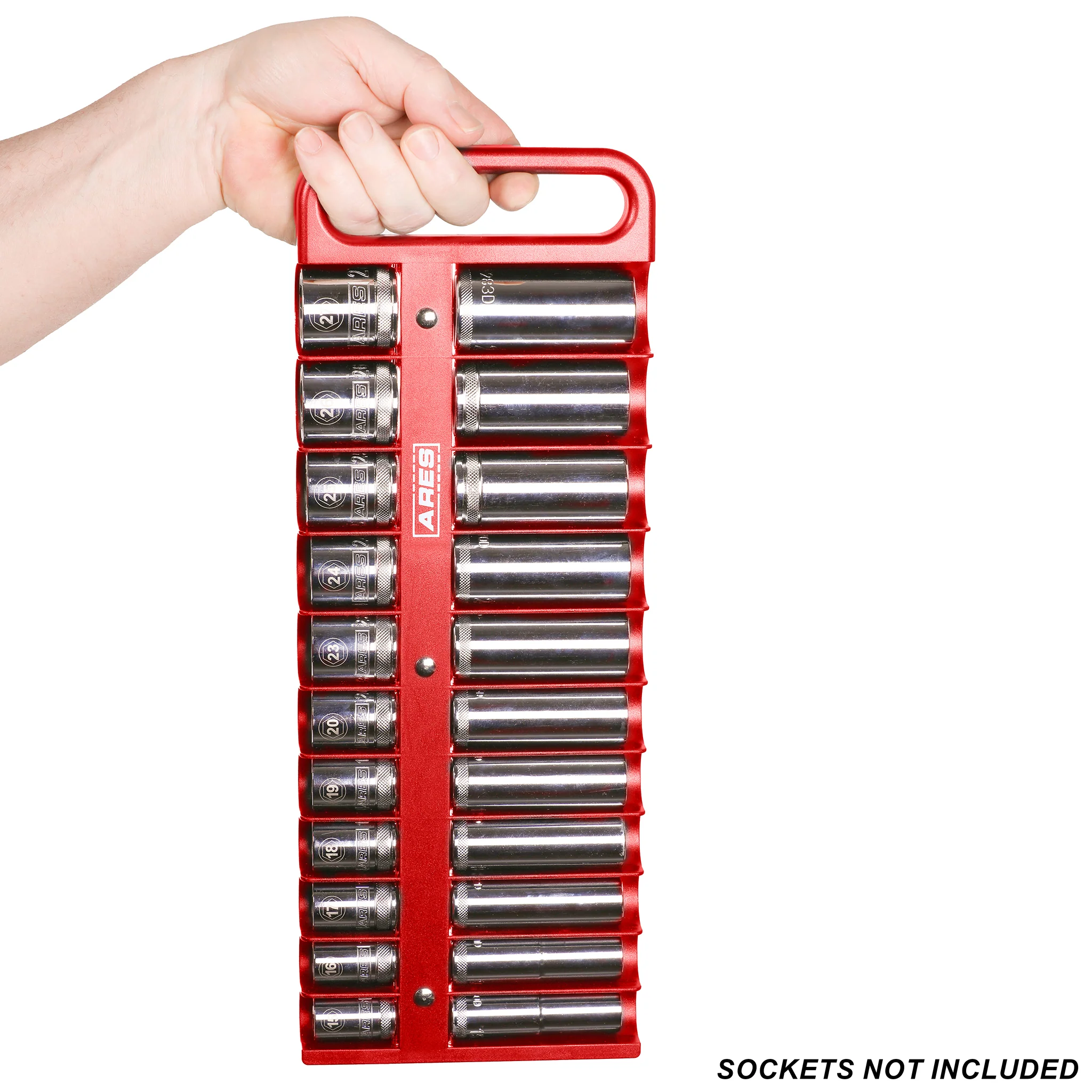 ARES 60161 - 3-Piece Red Magnetic Socket Holder Set - Image 11