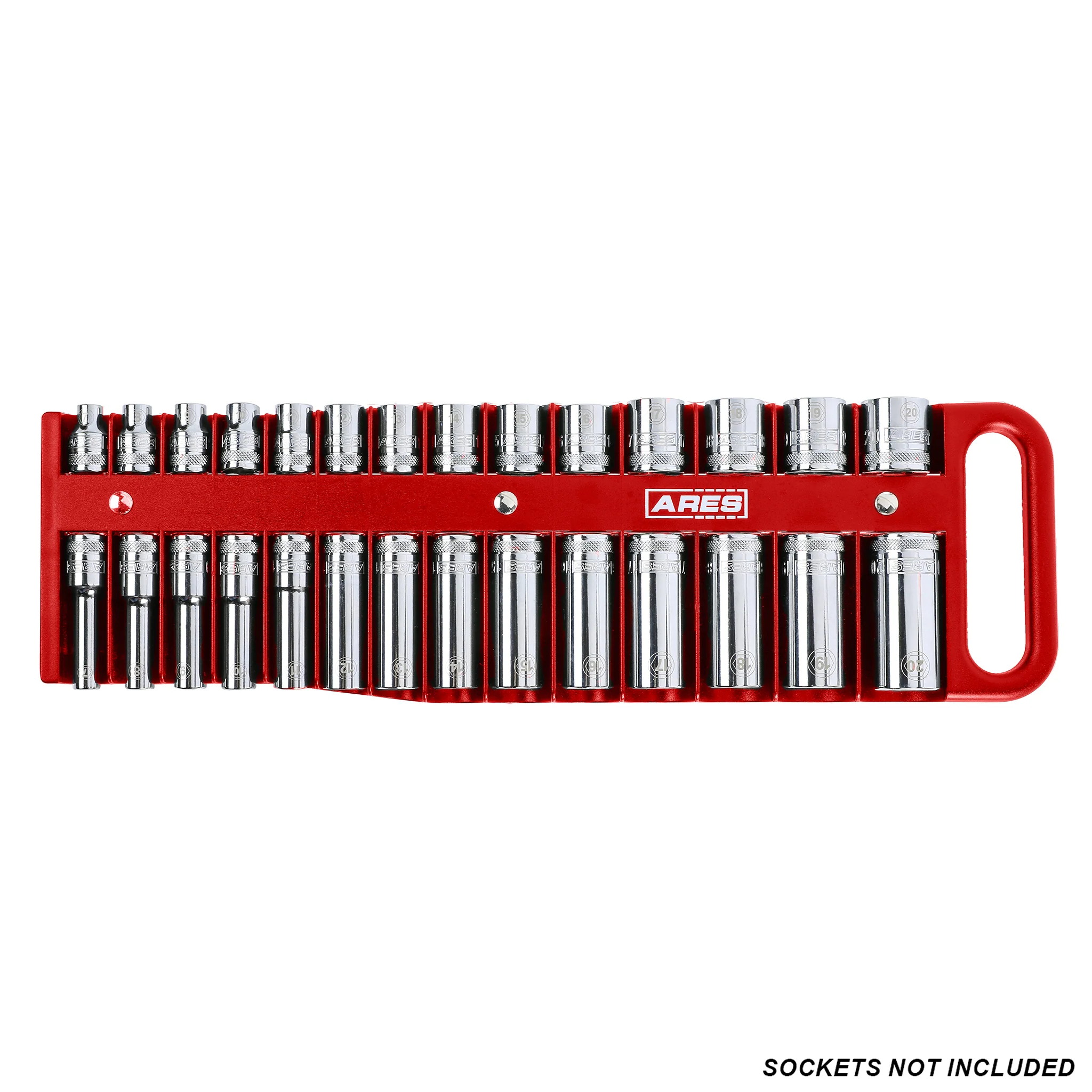ARES 60161 - 3-Piece Red Magnetic Socket Holder Set - Image 6