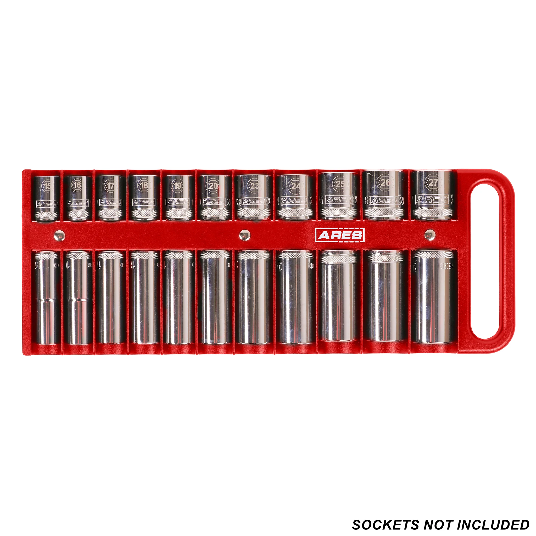 ARES 60161 - 3-Piece Red Magnetic Socket Holder Set - Image 7