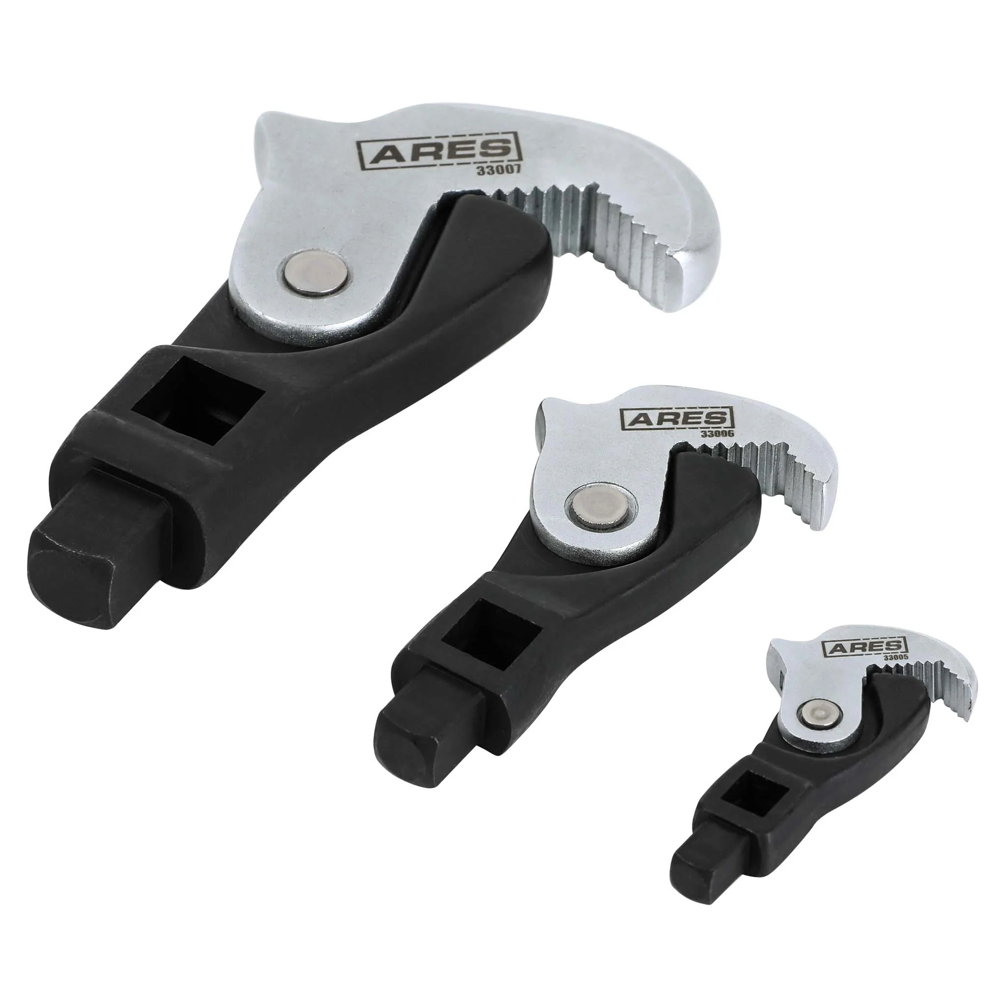 ARES 33009 - 3-Piece Spring Loaded Auto Adjusting Crowfoot Wrench Set - Image 3