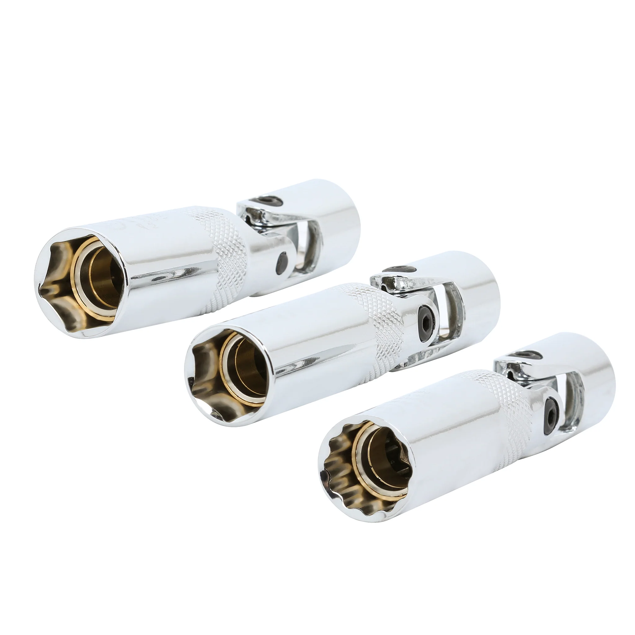 ARES 11080 - 3-Piece Spring Loaded Universal Joint Magnetic Spark Plug Socket Set - Image 4
