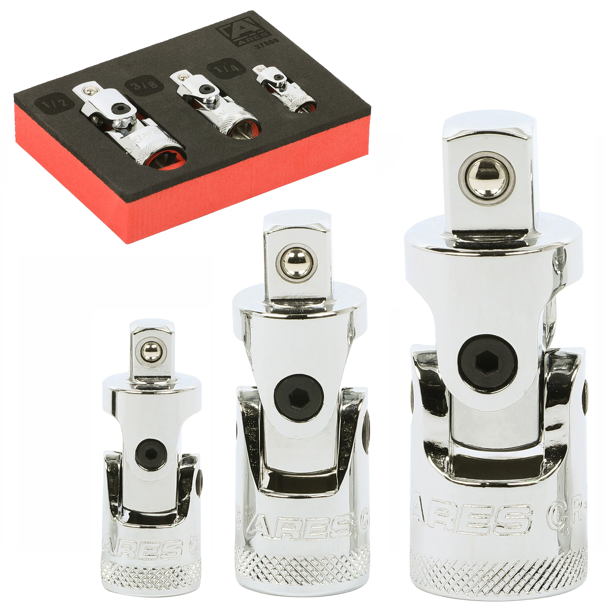 ARES 37000 - 3-Piece Spring Loaded Universal Joint Set - Image 6