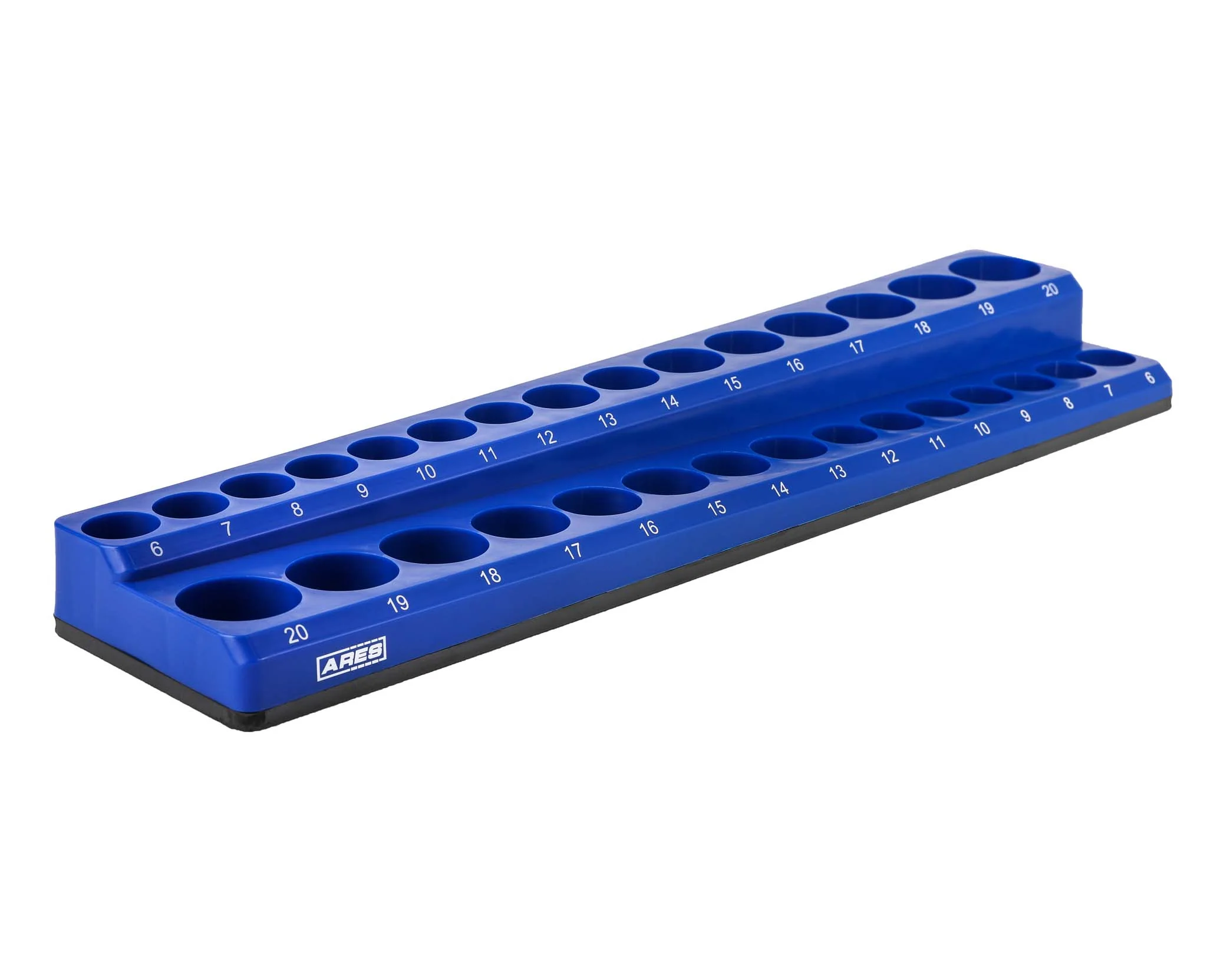 ARES 60008 - 30-Piece 3/8-Inch Blue Metric Magnetic Socket Holder - Image 4