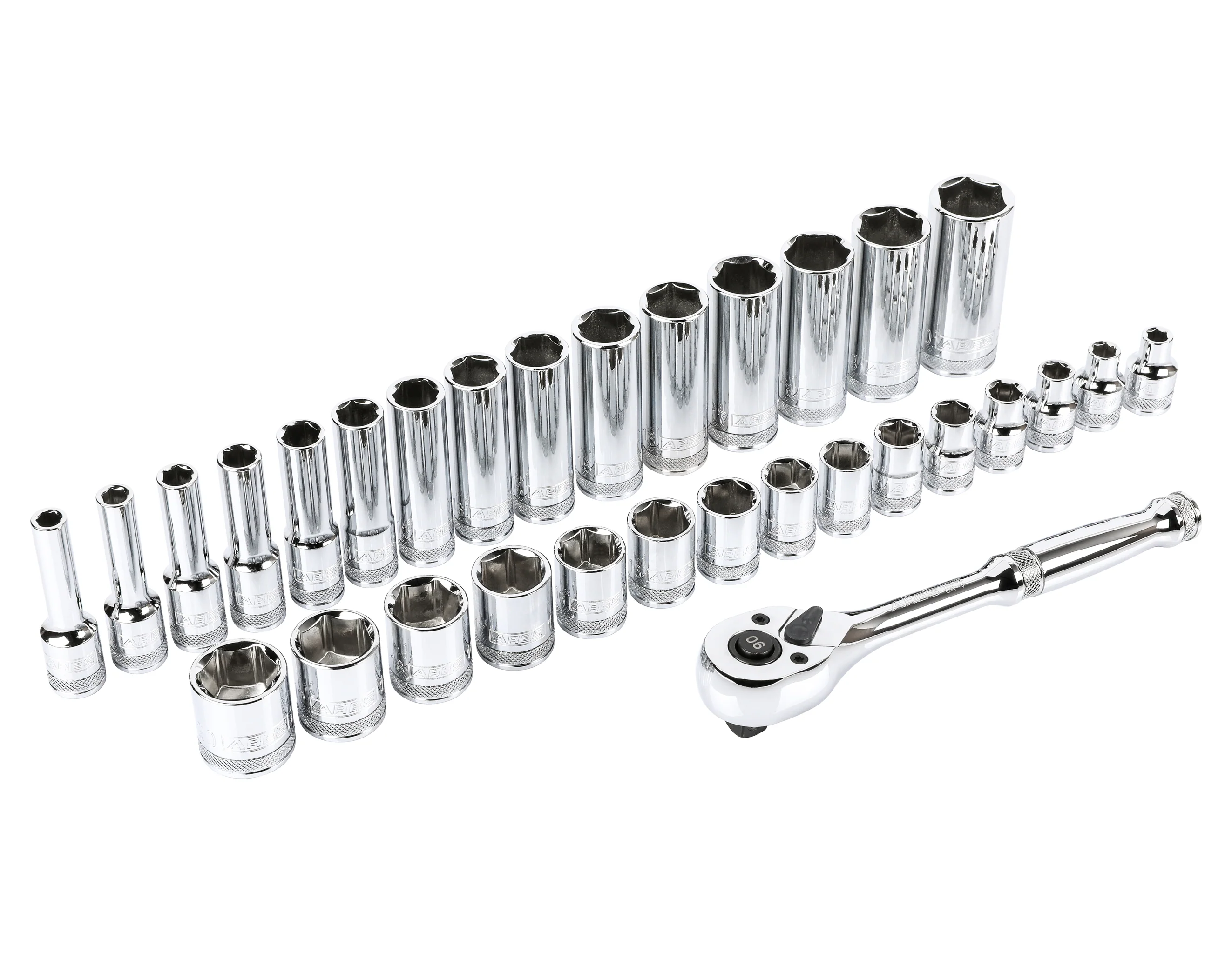 ARES 47004 - 32-Piece 3/8-inch Drive Metric Socket and 90-Tooth Ratchet Set with Magnetic Organizer - Image 4
