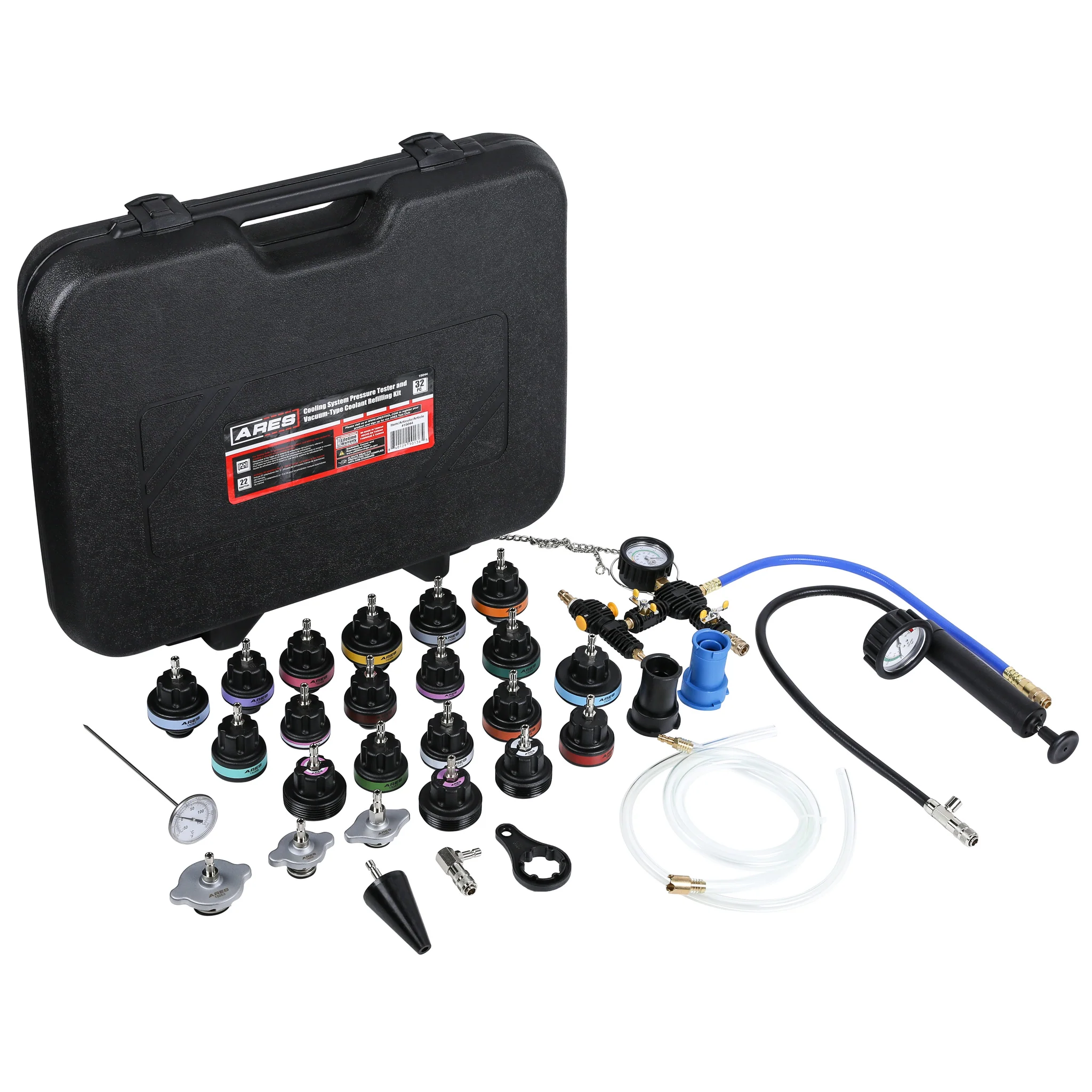 ARES 15044 - 32-Piece Cooling System Leakage Tester and Vacuum Refill Kit - Image 4