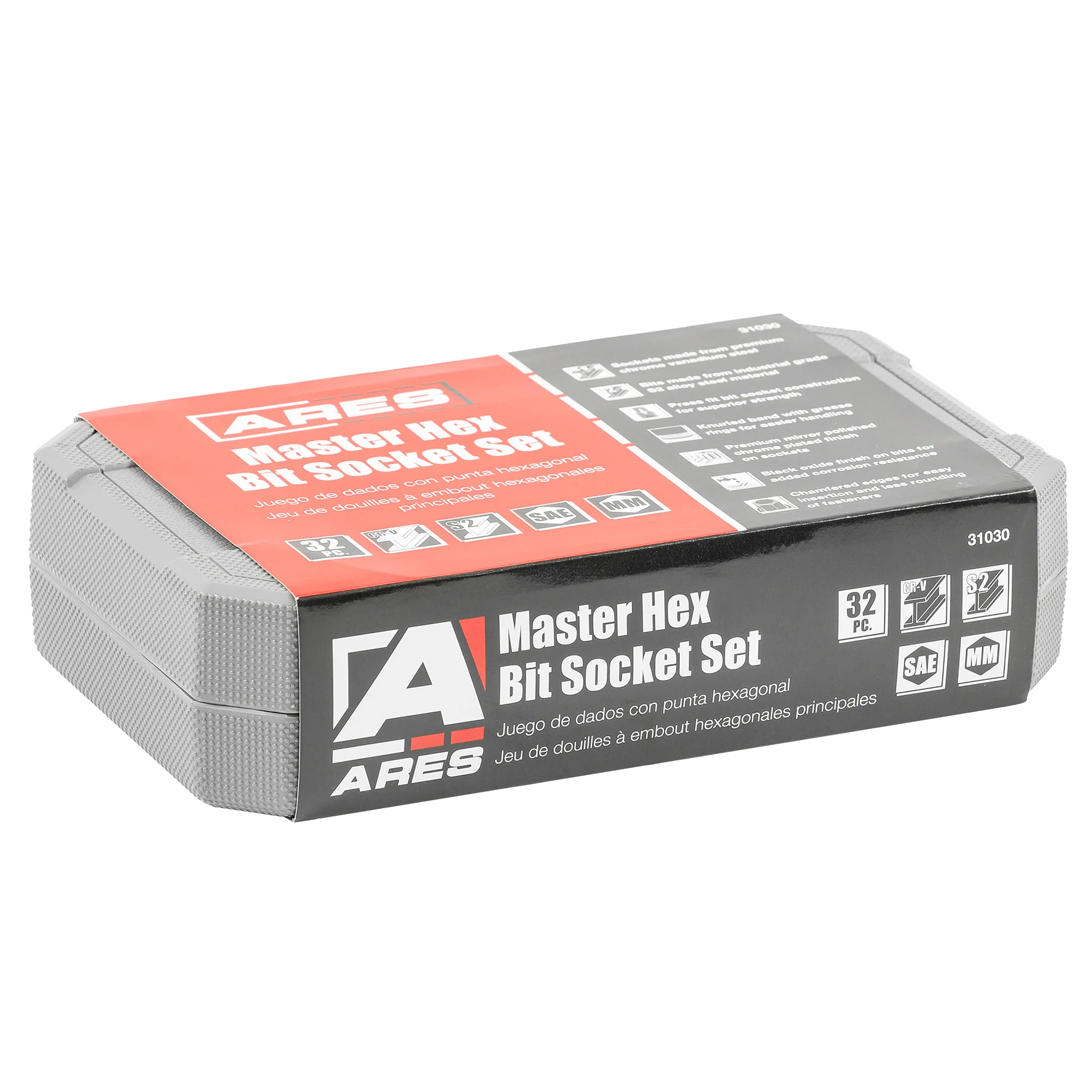 ARES 31030 - 32-Piece Master SAE and Metric Hex Bit Socket Set - Image 10