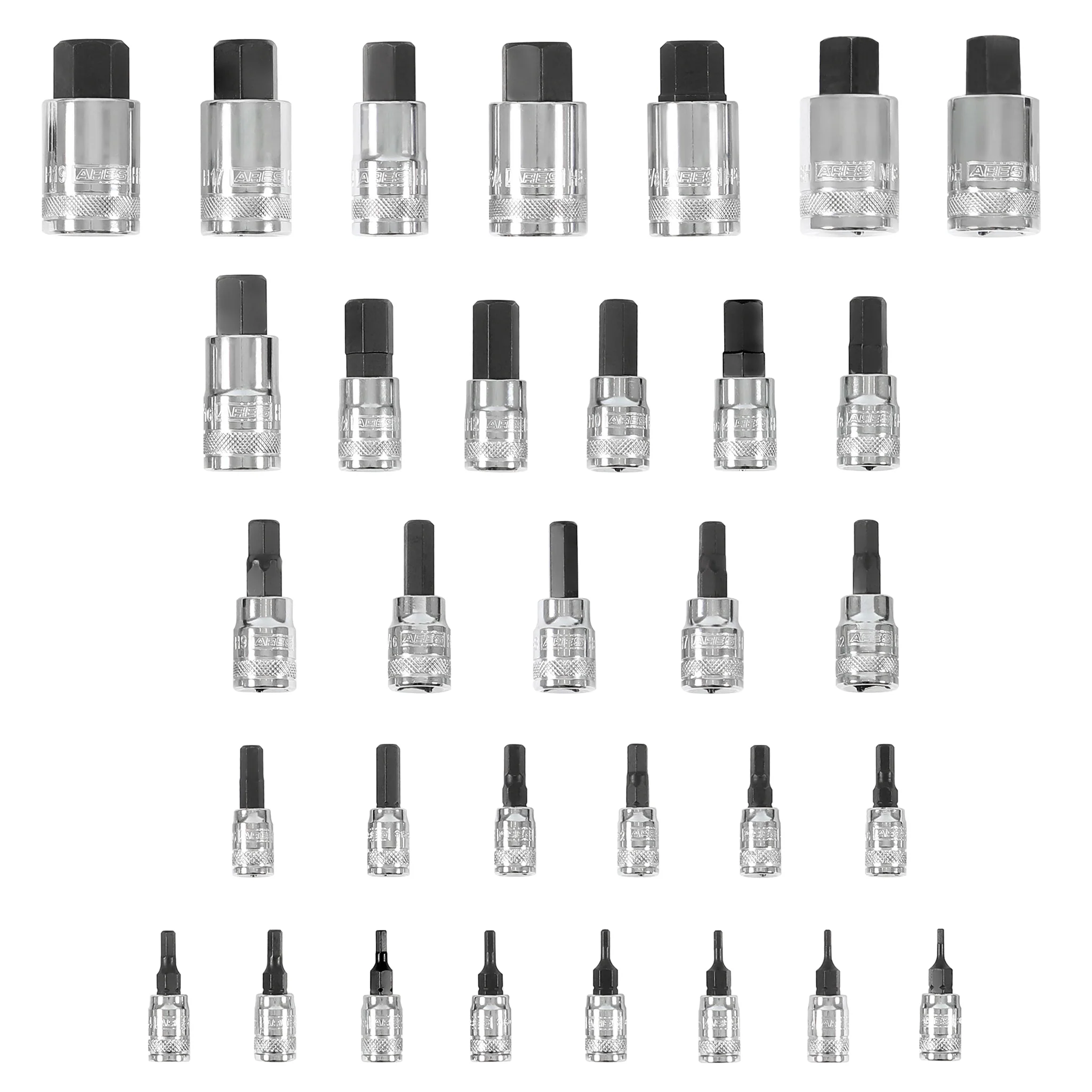 ARES 31030 - 32-Piece Master SAE and Metric Hex Bit Socket Set - Image 4