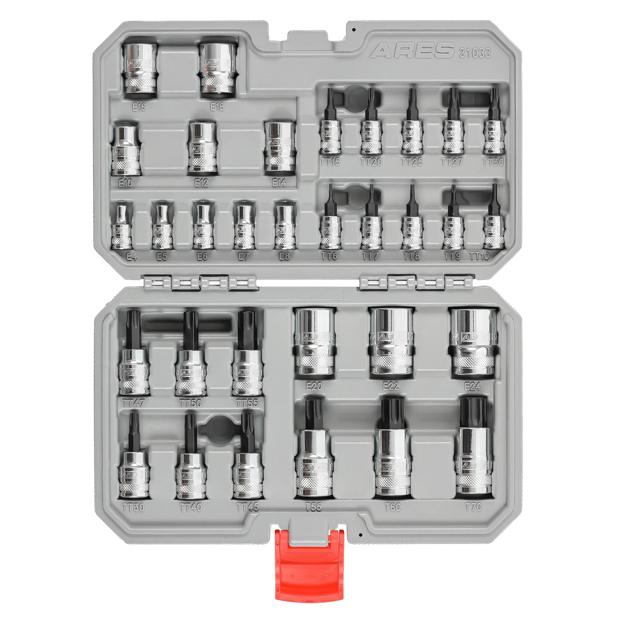 ARES 31033 - 32-Piece Master Torx and External Torx Socket and Bit Socket Set