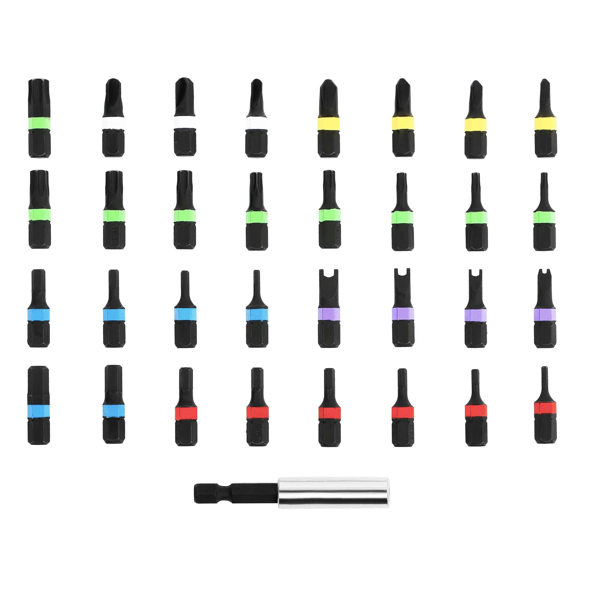 ARES 31010 - 33-Piece Color-Coded Security Bit Set with Magnetic Bit Holder - Image 4