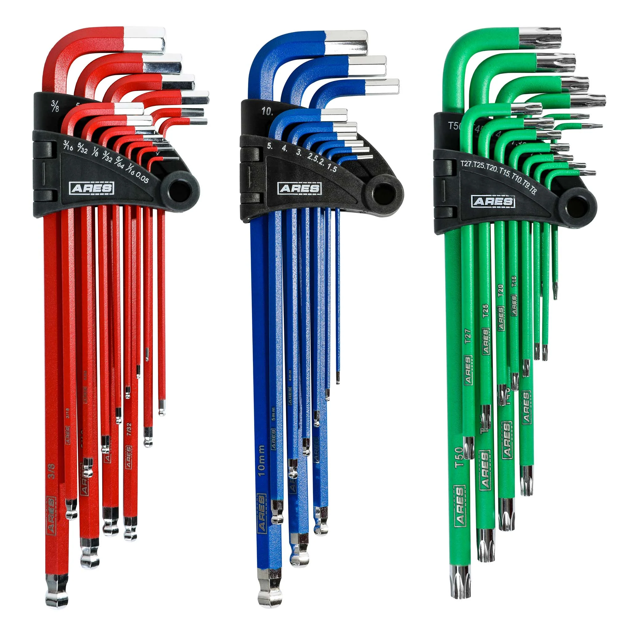 ARES 44035 - 35-Piece Long Arm Hex and Star Key Set