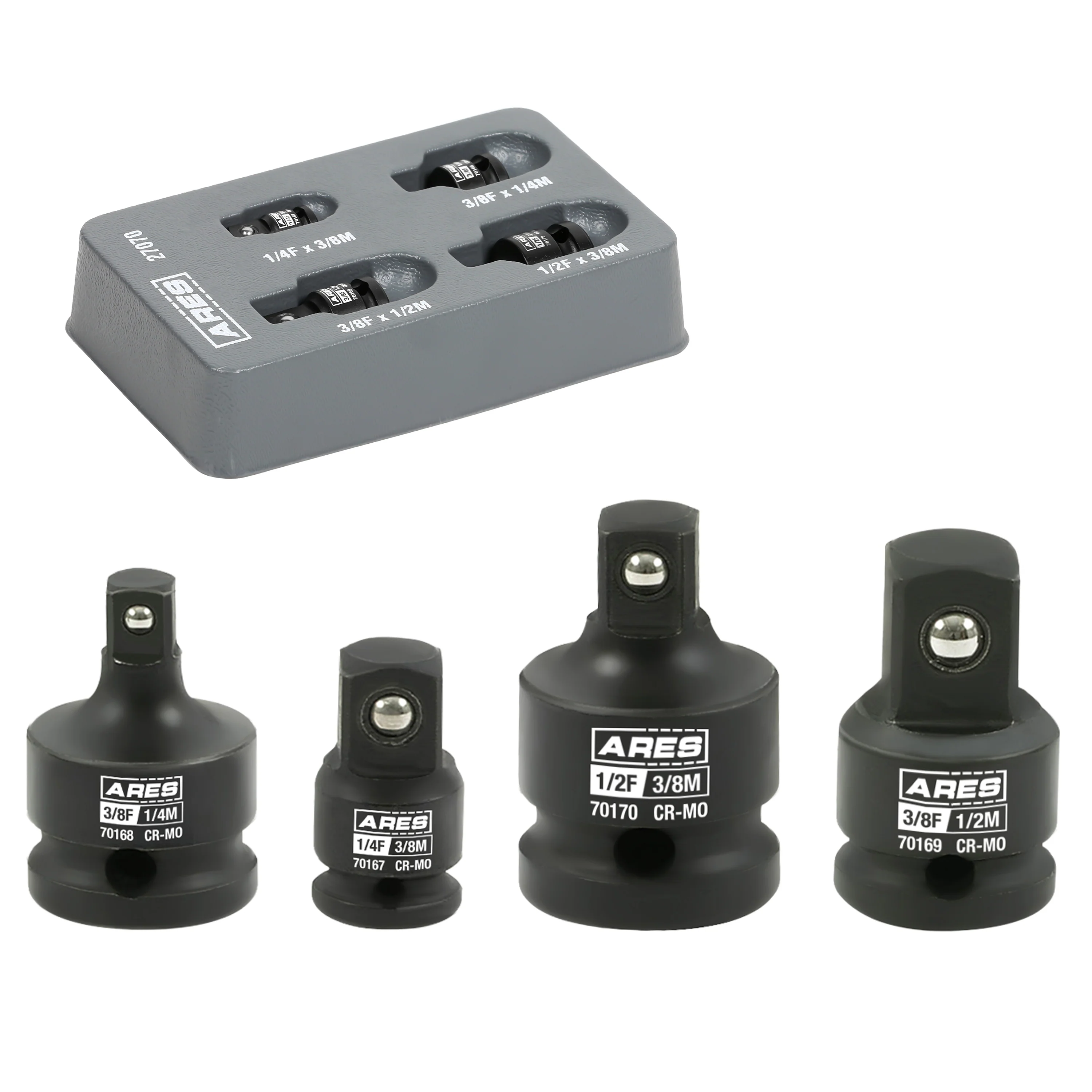 ARES 27070-2 - 4-Piece Impact Socket Adapter And Reducer Set - Image 3