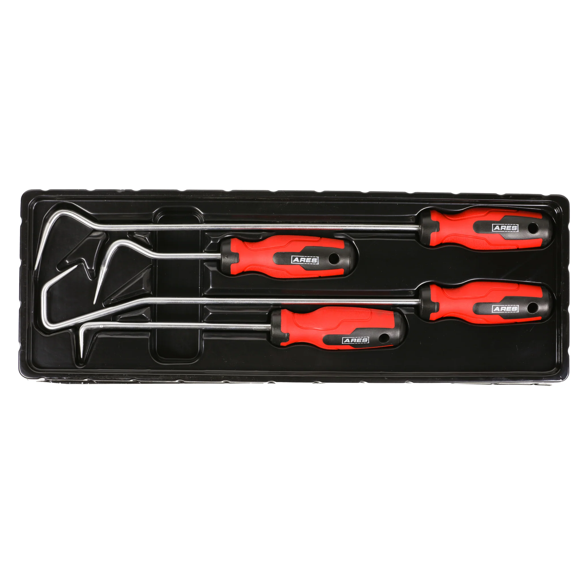 ARES 10039 - 4-Piece Hose and Seal Removal Set - Includes 90 Degree Seal Pick and Single and Double Offset Hose Removers - Chrome-Plated Steel Shafts - Easily Remove Hoses, Clips, Clamps, and More - Image 10