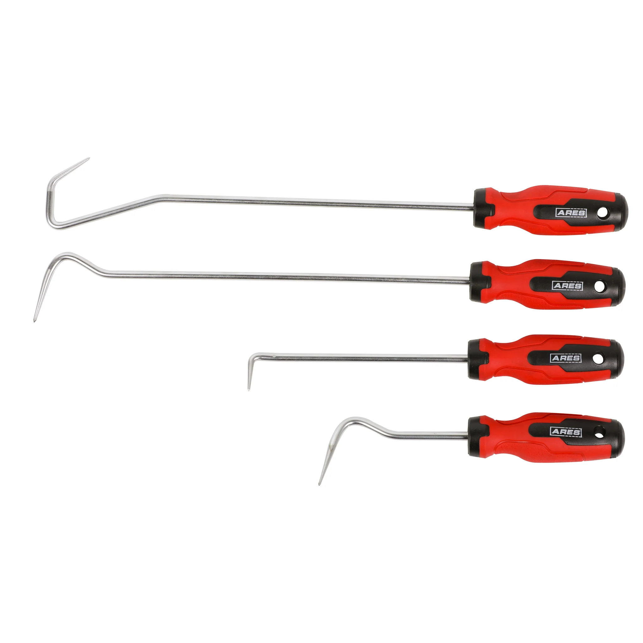 ARES 10039 - 4-Piece Hose and Seal Removal Set - Includes 90 Degree Seal Pick and Single and Double Offset Hose Removers - Chrome-Plated Steel Shafts - Easily Remove Hoses, Clips, Clamps, and More - Image 4