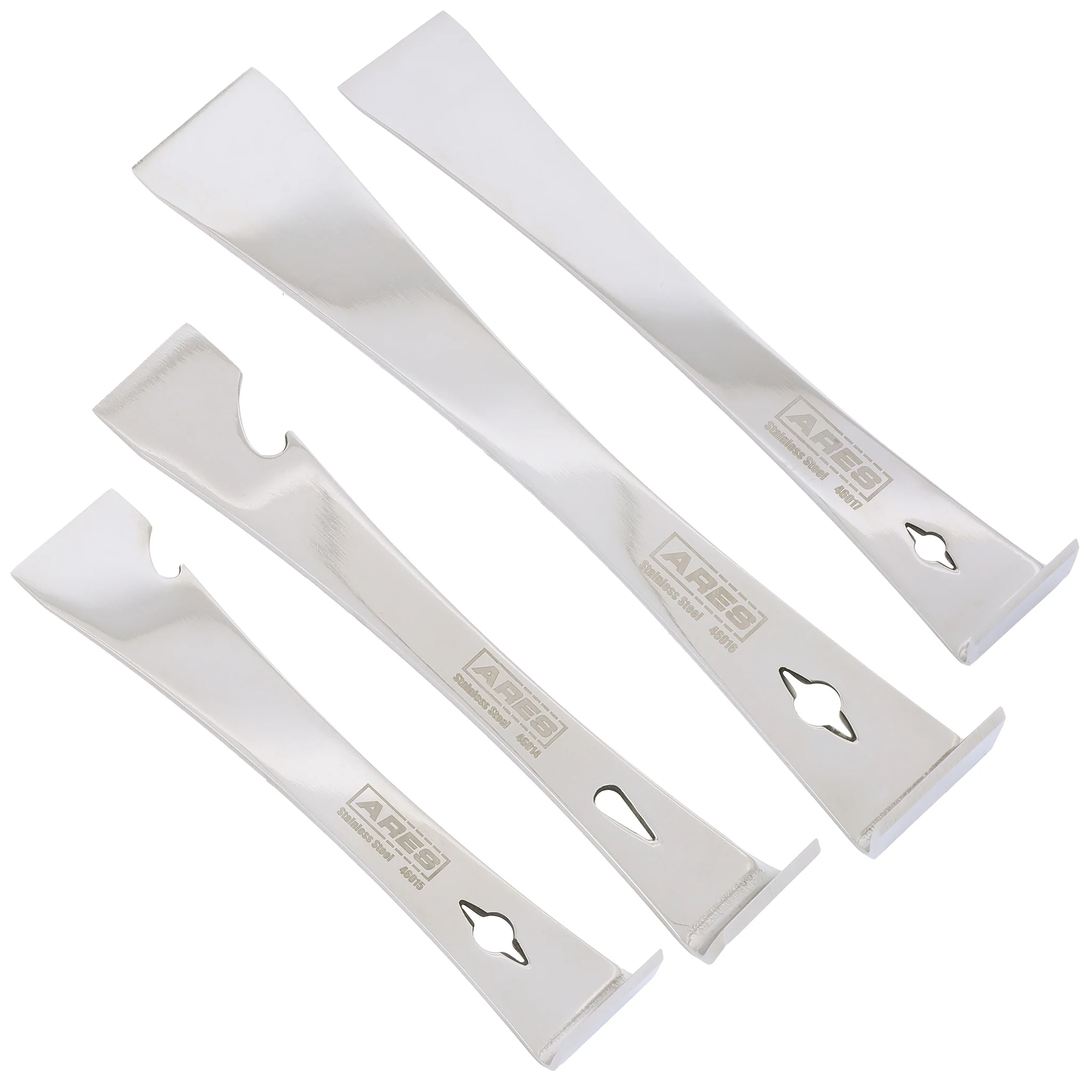 ARES 46020 - 4-Piece Stainless Steel Prybar Scraper Set