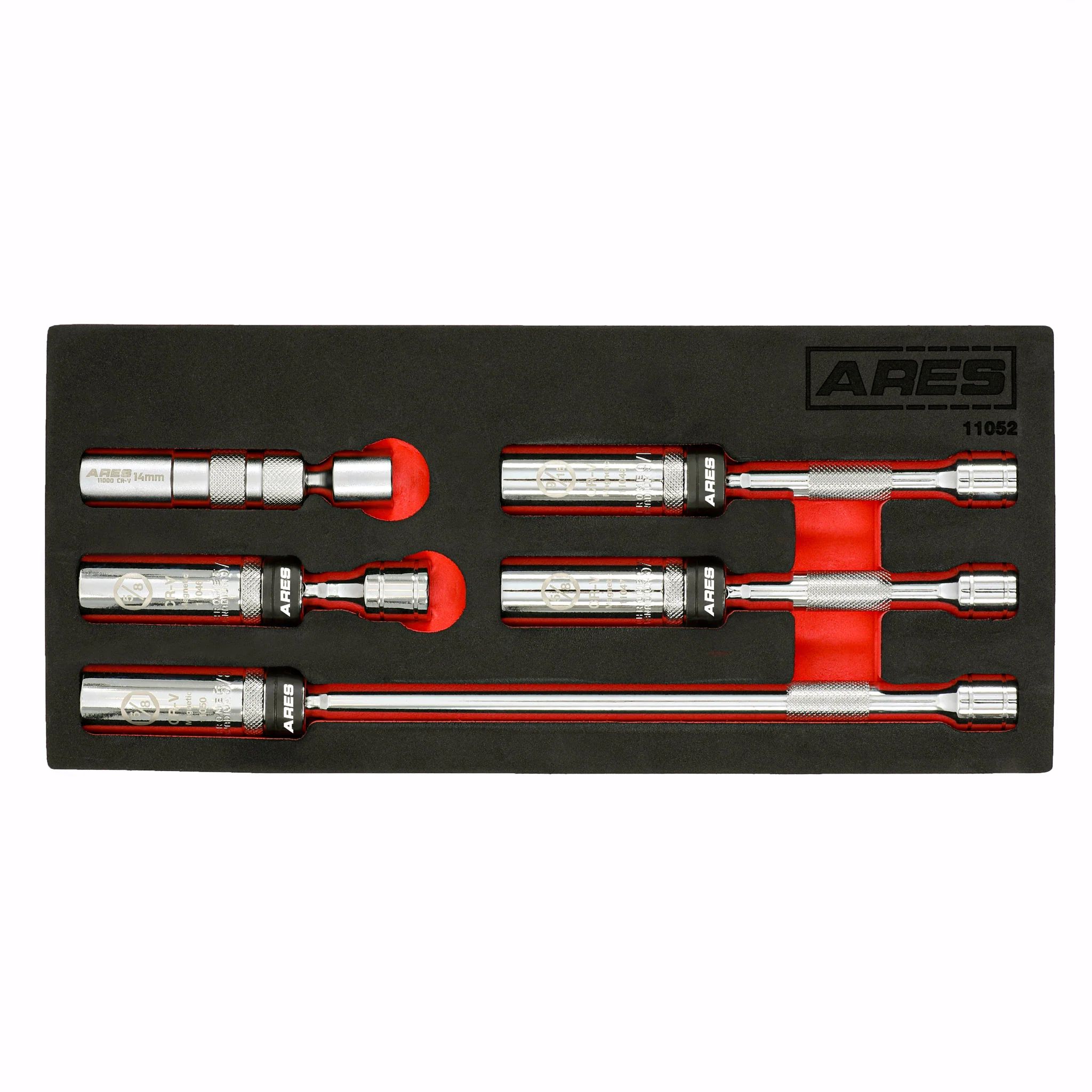 ARES 11052 - 5-Piece Magnetic Swivel Spark Plug Socket Set