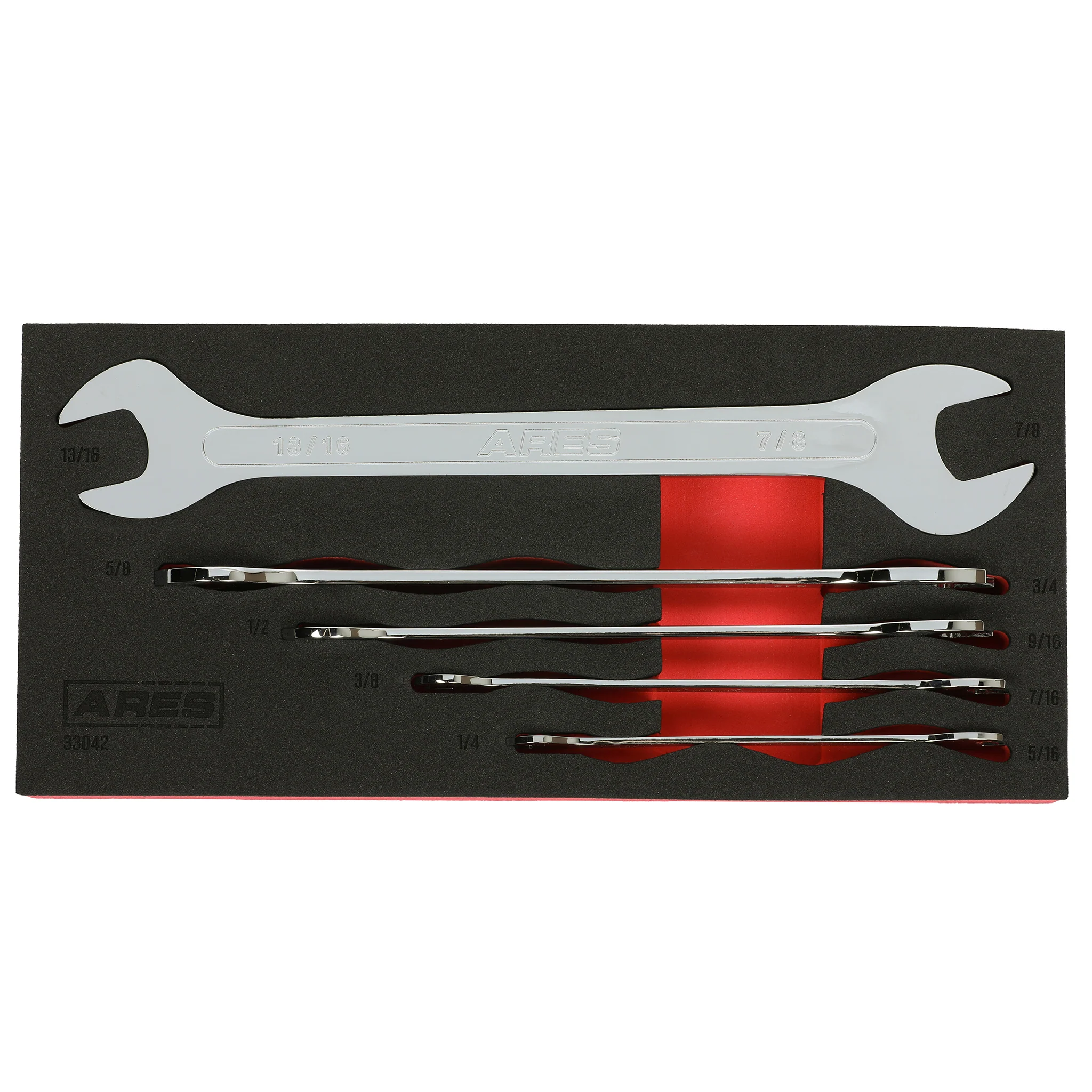 ARES 33042 - 5-Piece SAE Ultra-Thin Profile Double Open-End Wrench Set - Image 8