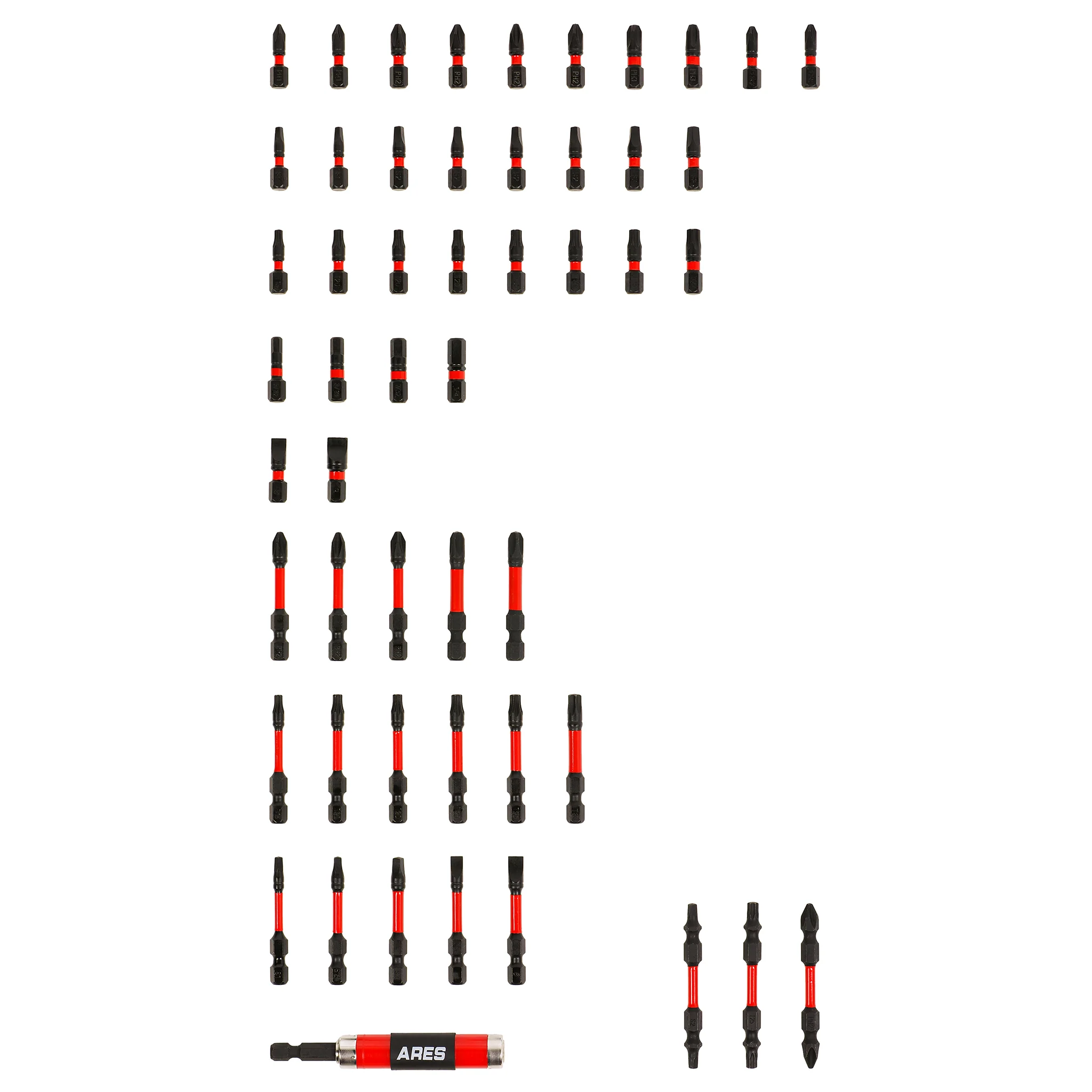 ARES 31022 - 52-Piece Torsion Power Bit Set with Sliding Bit Holder - Image 5