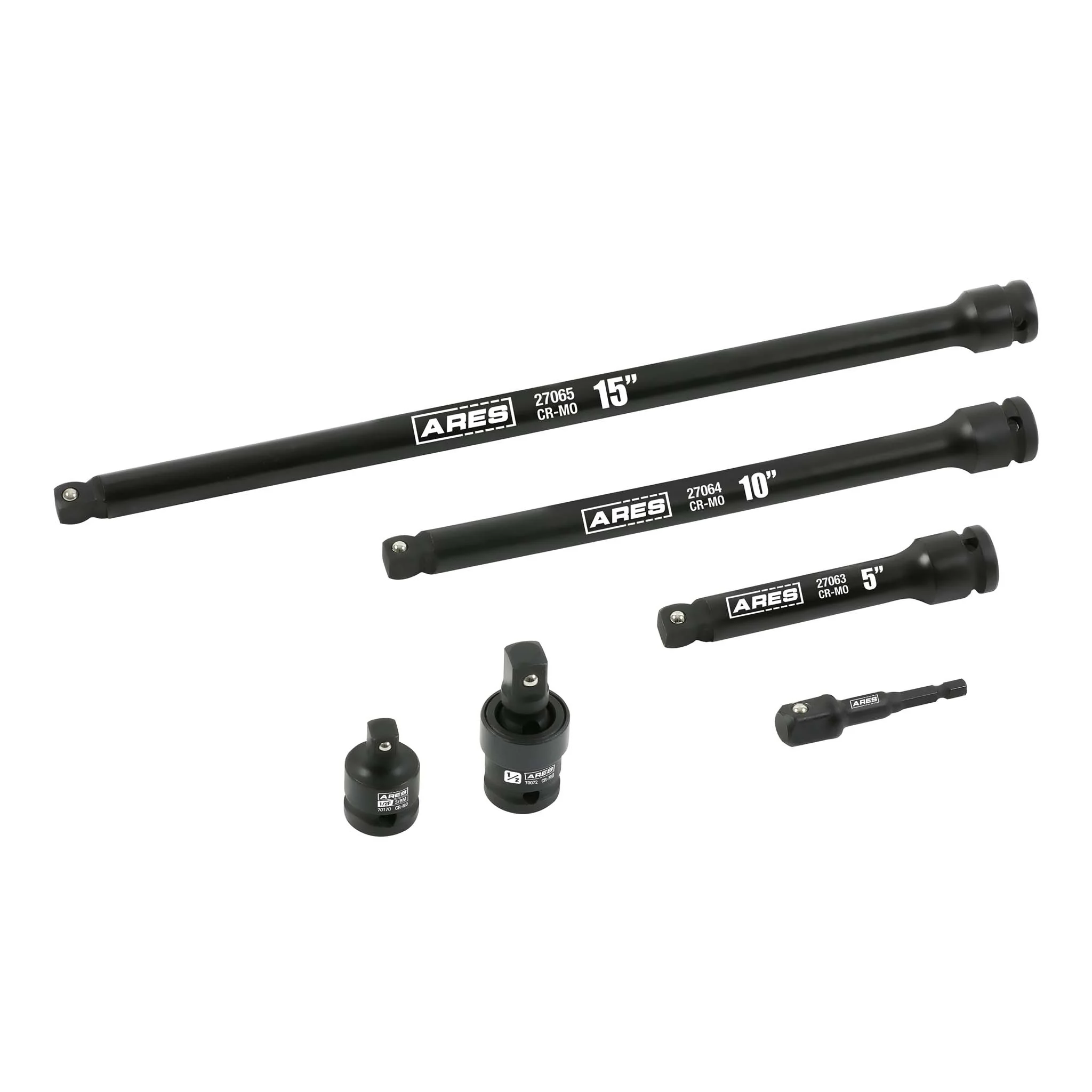 ARES 27073 - 6-Piece 1/2-Inch Drive Impact Socket Accessories Set - Image 5