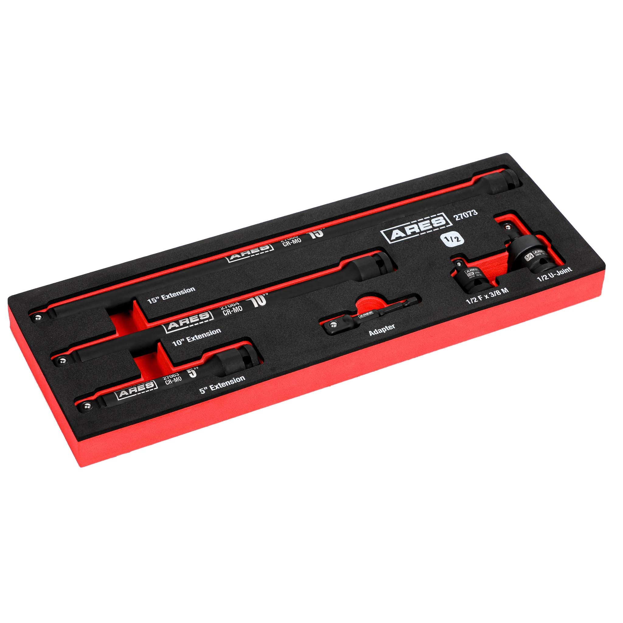 ARES 27073 - 6-Piece 1/2-Inch Drive Impact Socket Accessories Set - Image 6