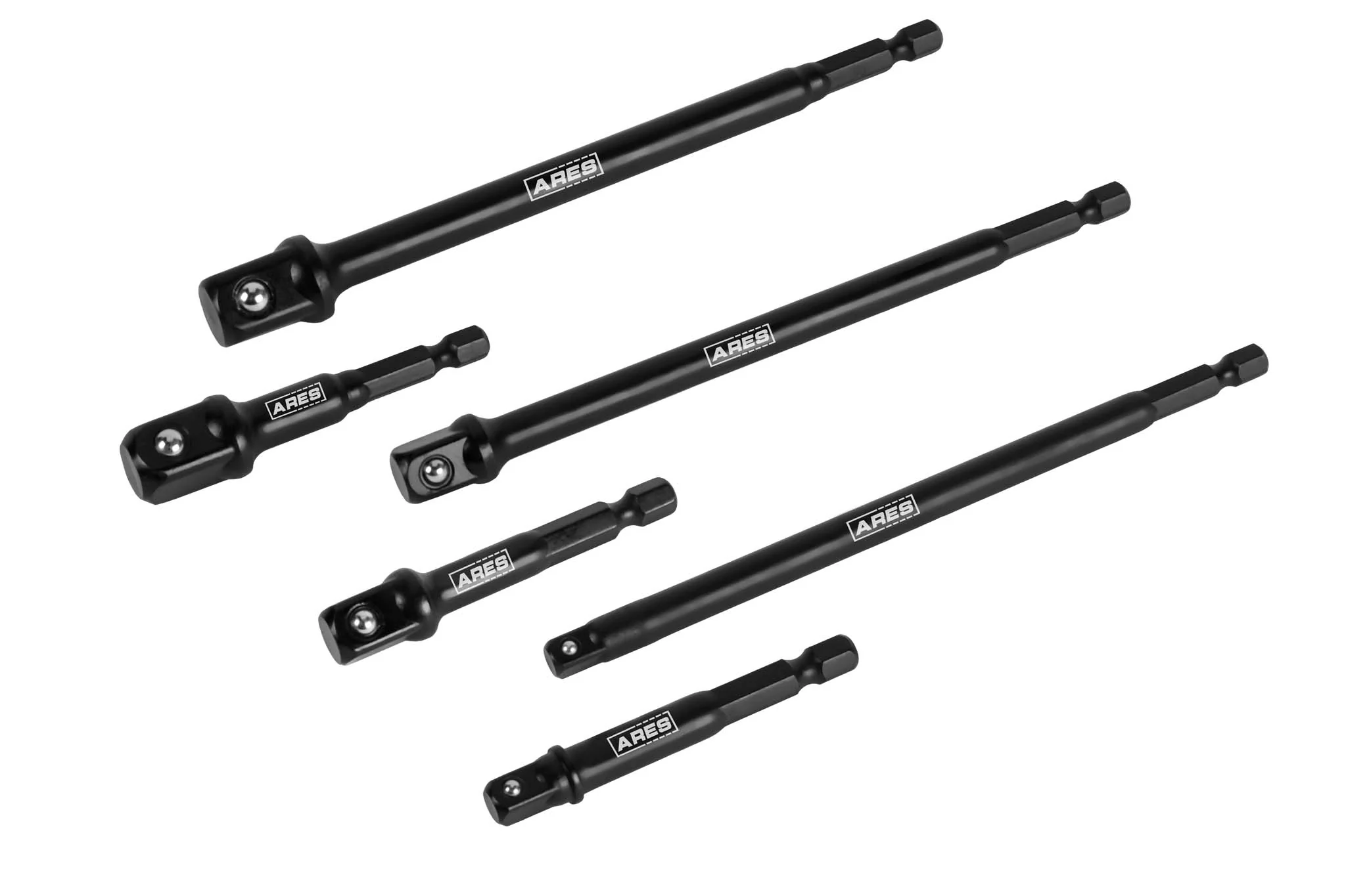 ARES 70382 - 6-Piece 3-Inch and 6-Inch Impact Grade Socket Adapter Set - Image 2
