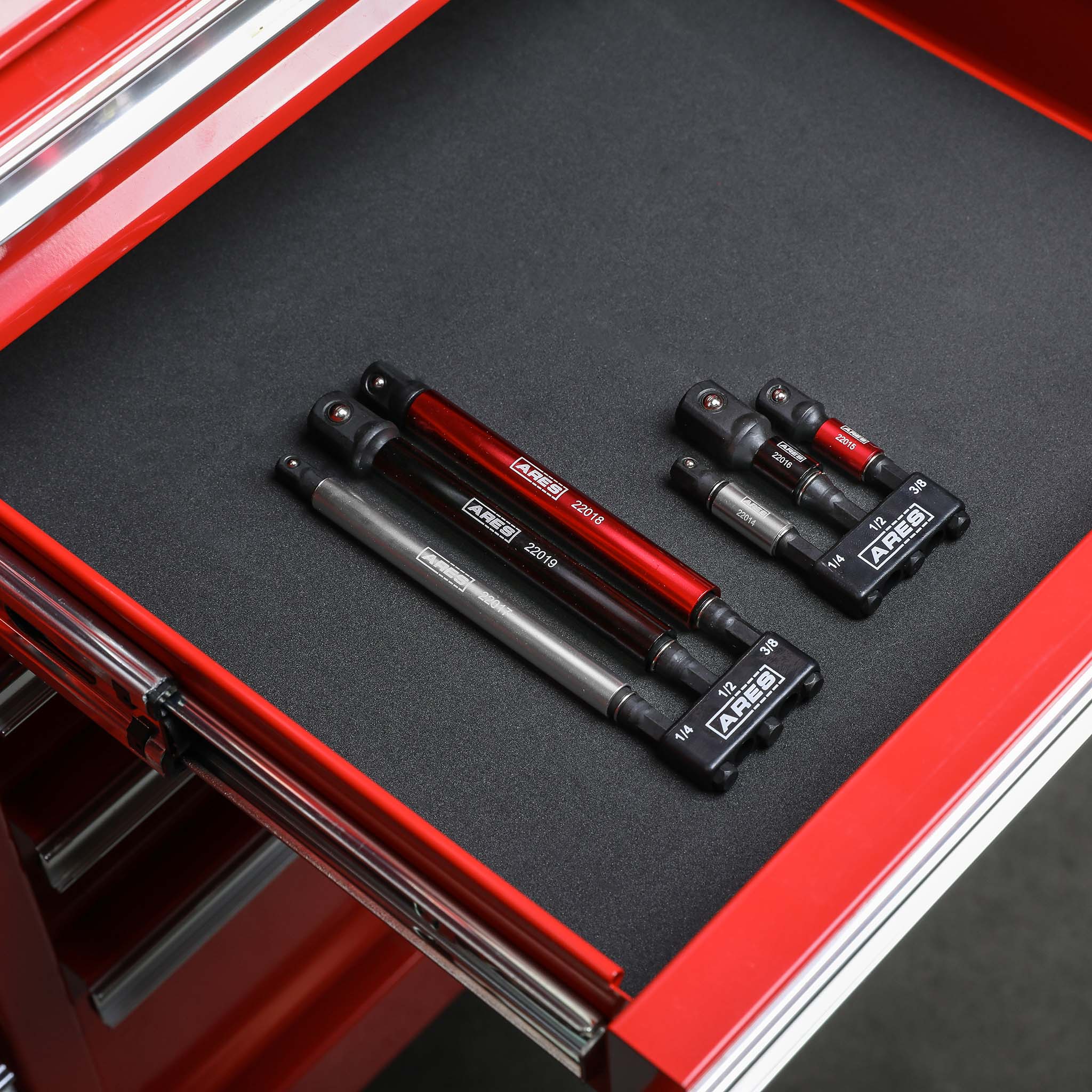 ARES 22013 - 6-Piece 3-Inch and 6-Inch Impact Grade Socket Adapter Set with Color Sleeve - Image 6