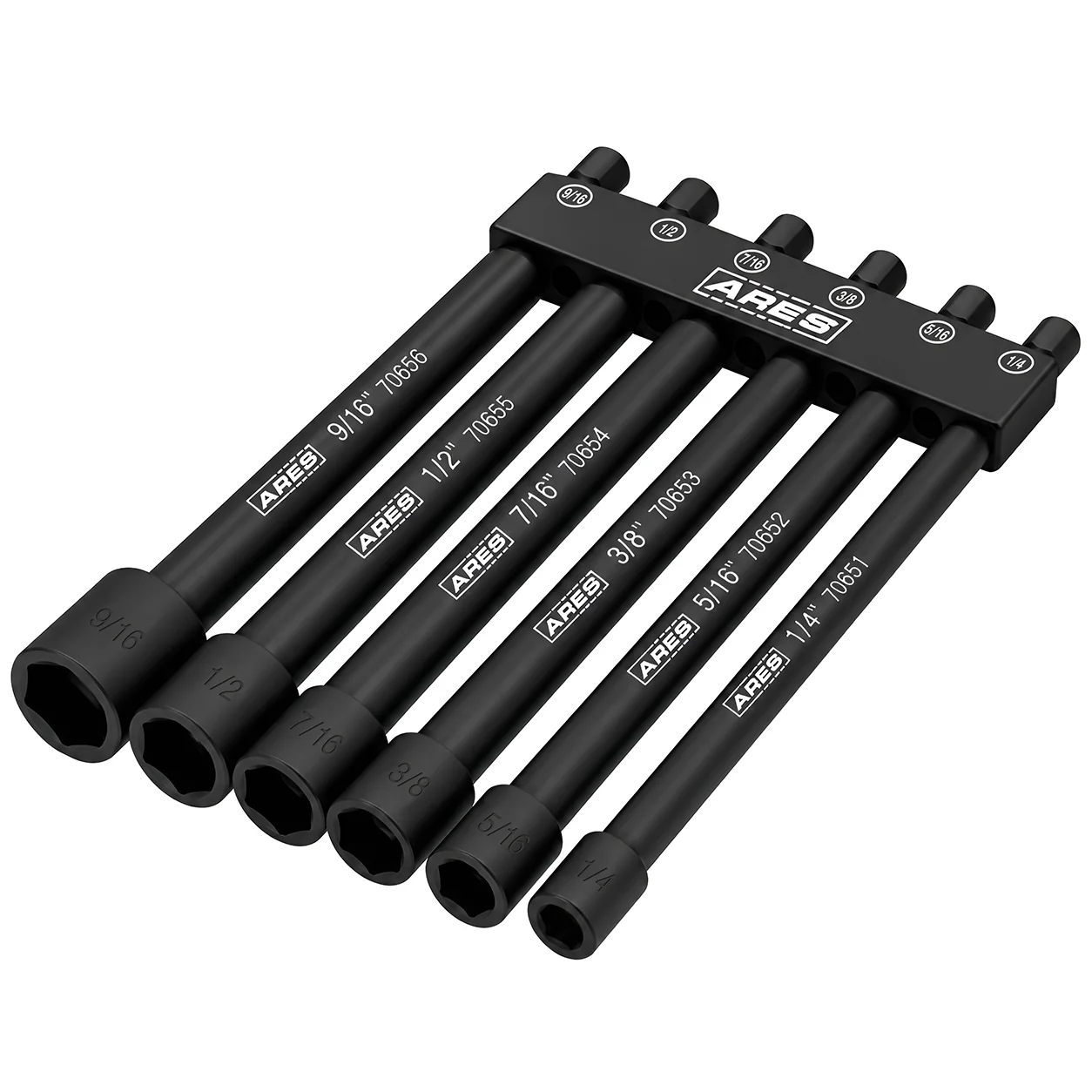 ARES 70650 - 6-Piece SAE Magnetic Impact Nut Driver Set - Image 3