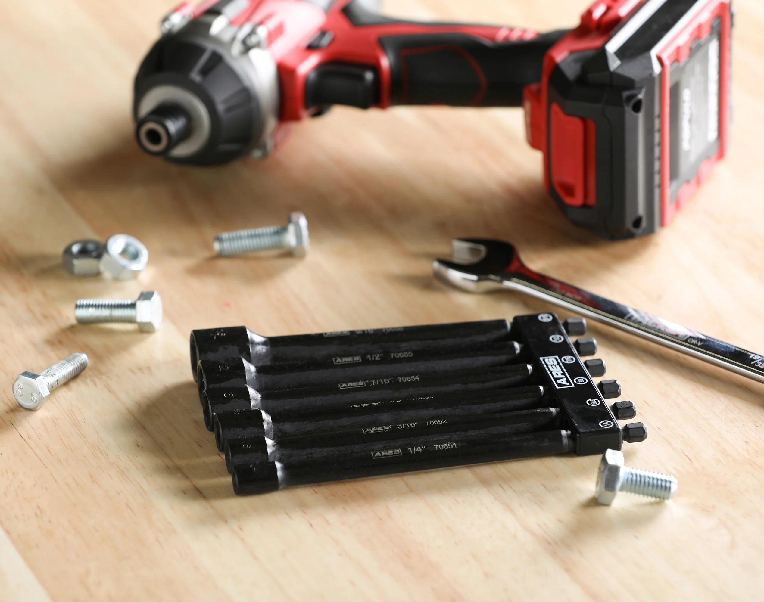 ARES 70650 - 6-Piece SAE Magnetic Impact Nut Driver Set - Image 5