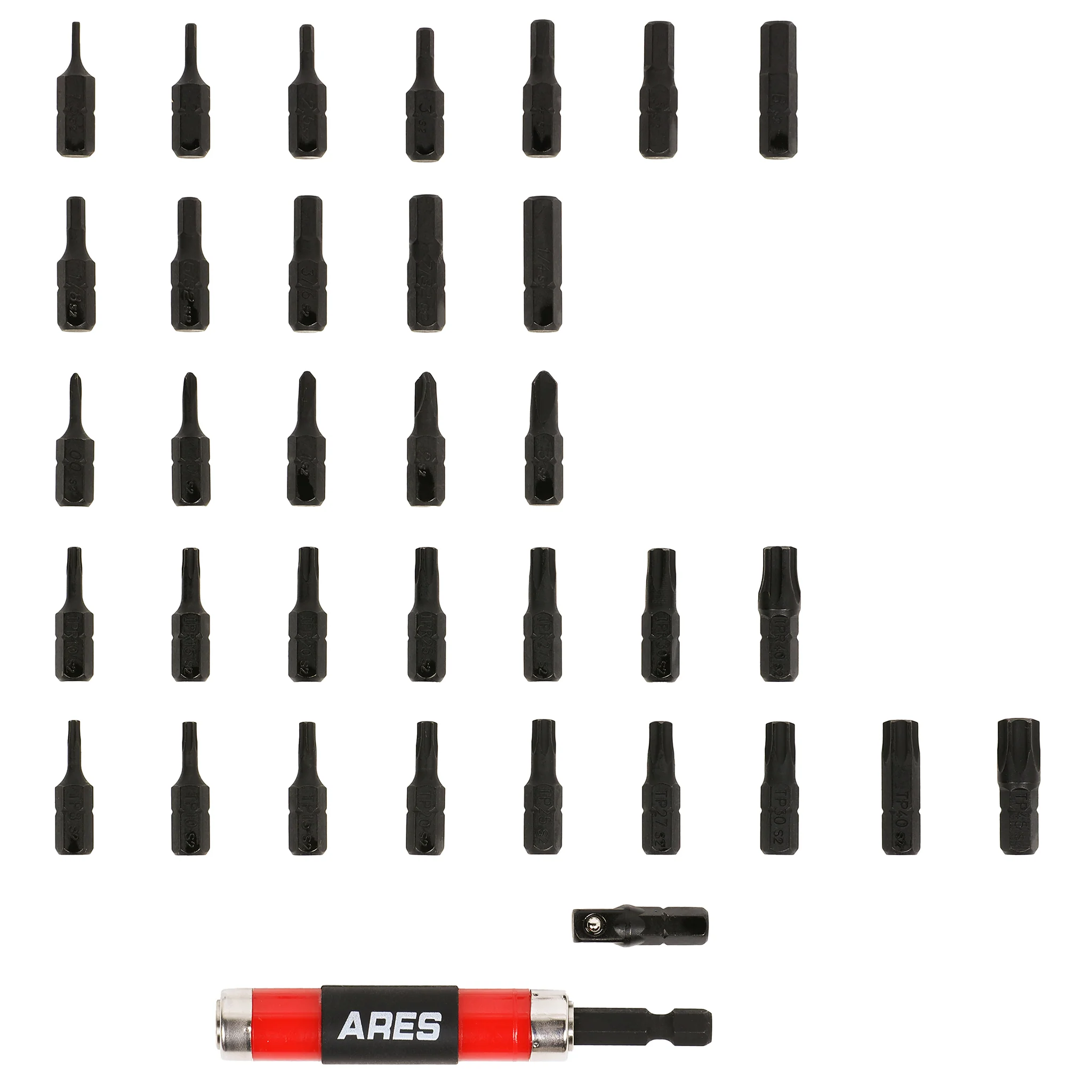 ARES 31015 - 61-Piece Security Bit Set with Extendable Sliding Bit Holder - Image 6