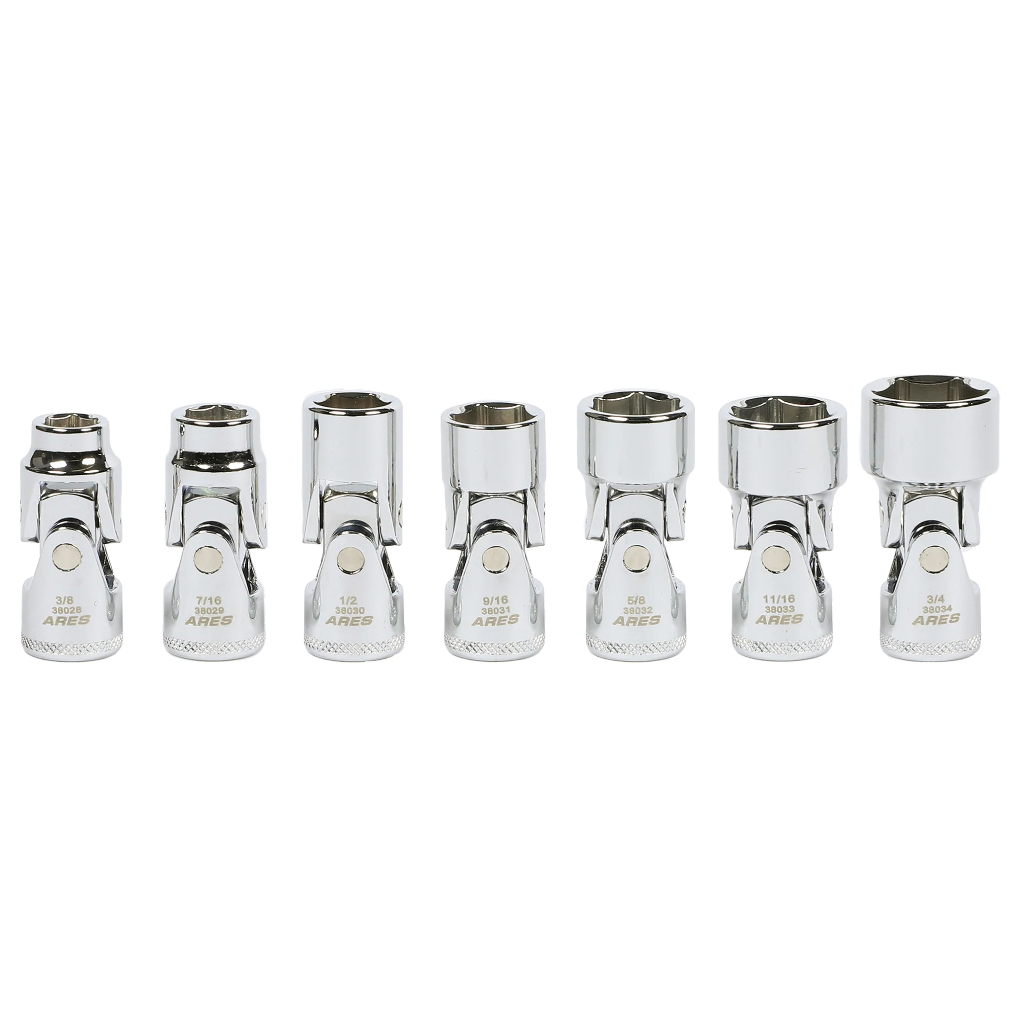 ARES 39016 - 7-Piece 3/8-Inch Drive SAE Universal Flex Socket Set - Image 3