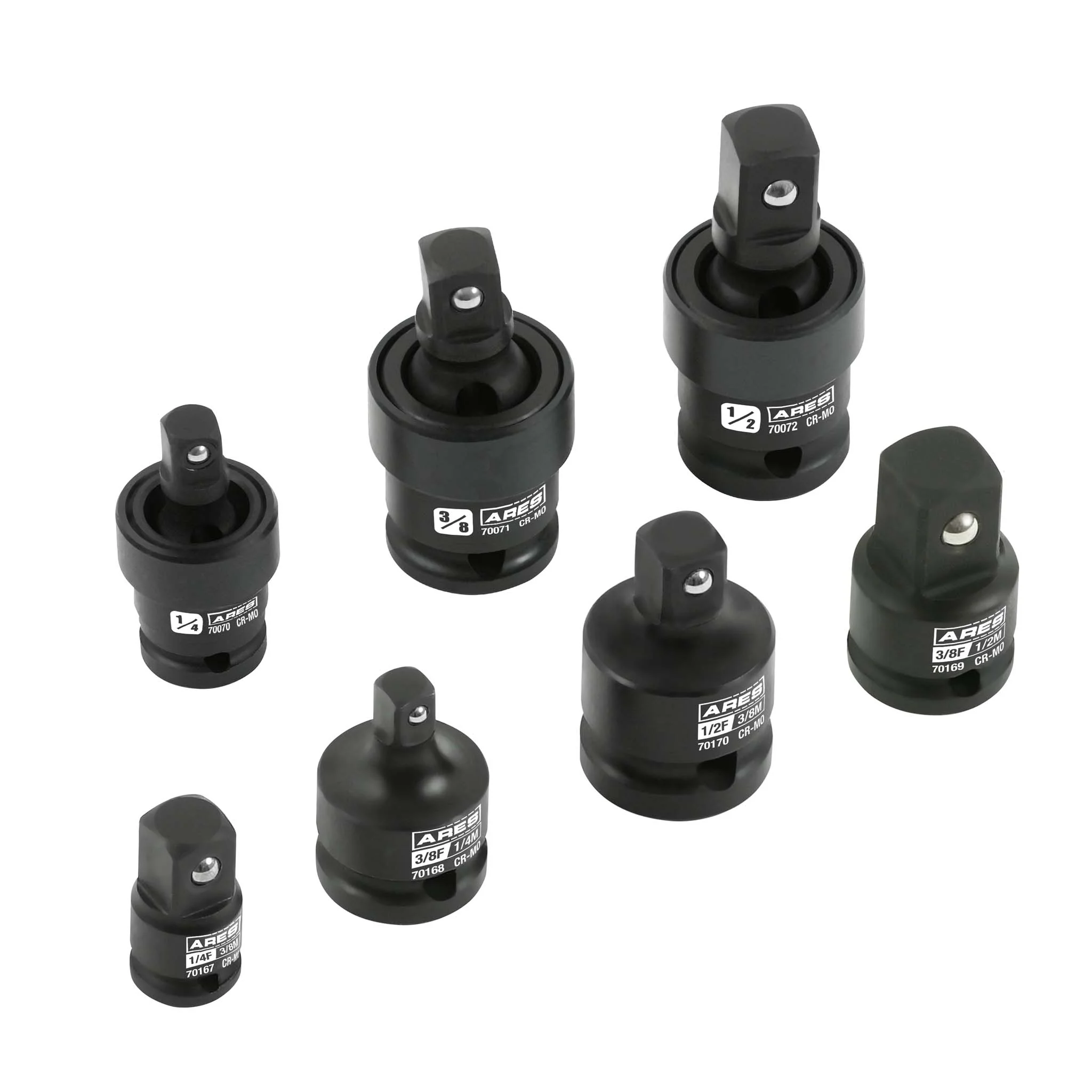 ARES 27067-2 - 7-Piece Impact U-Joint and Adapter/Reducer Set - Image 3