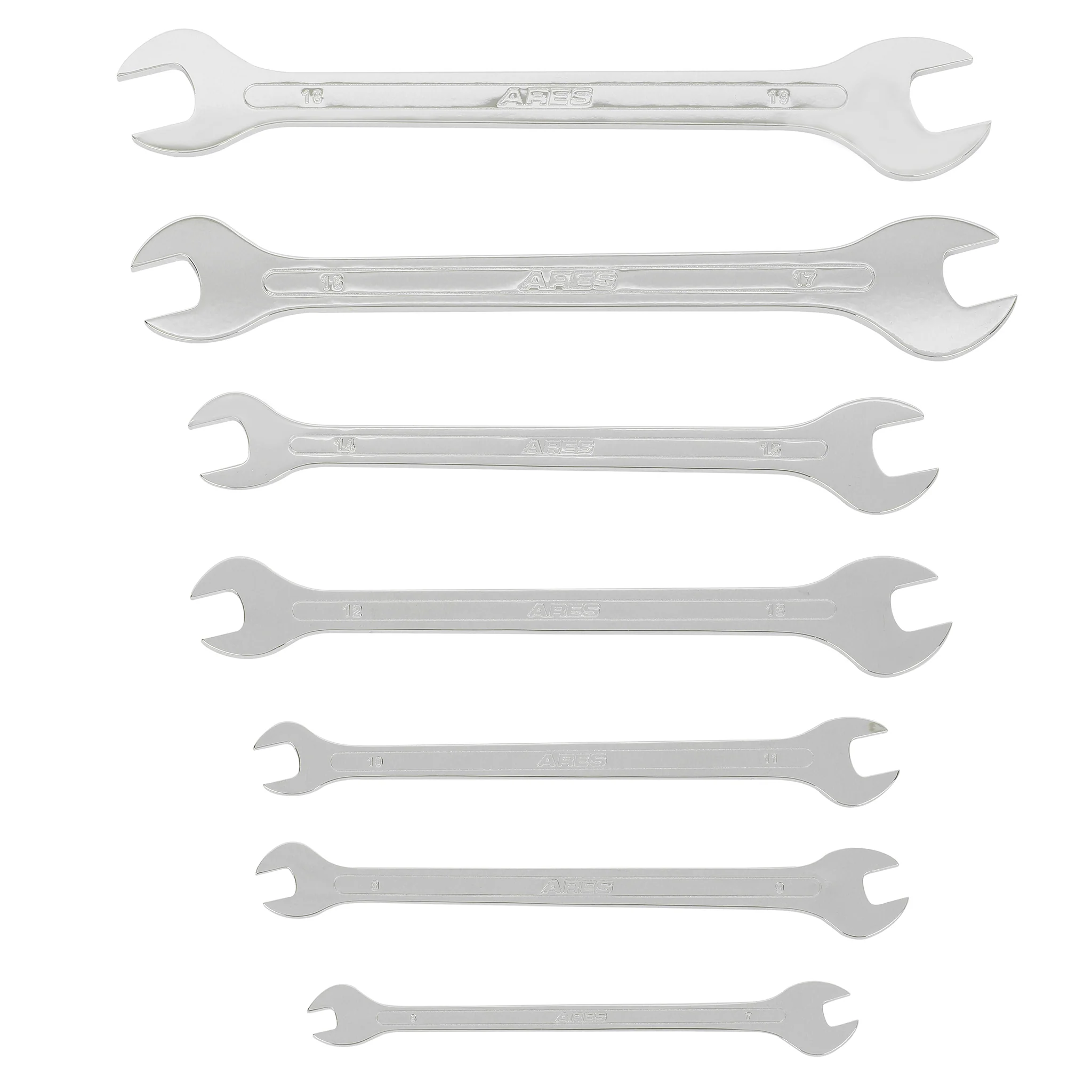 ARES 33041 - 7-Piece Metric Ultra-Thin Profile Double Open-End Wrench Set - Image 4
