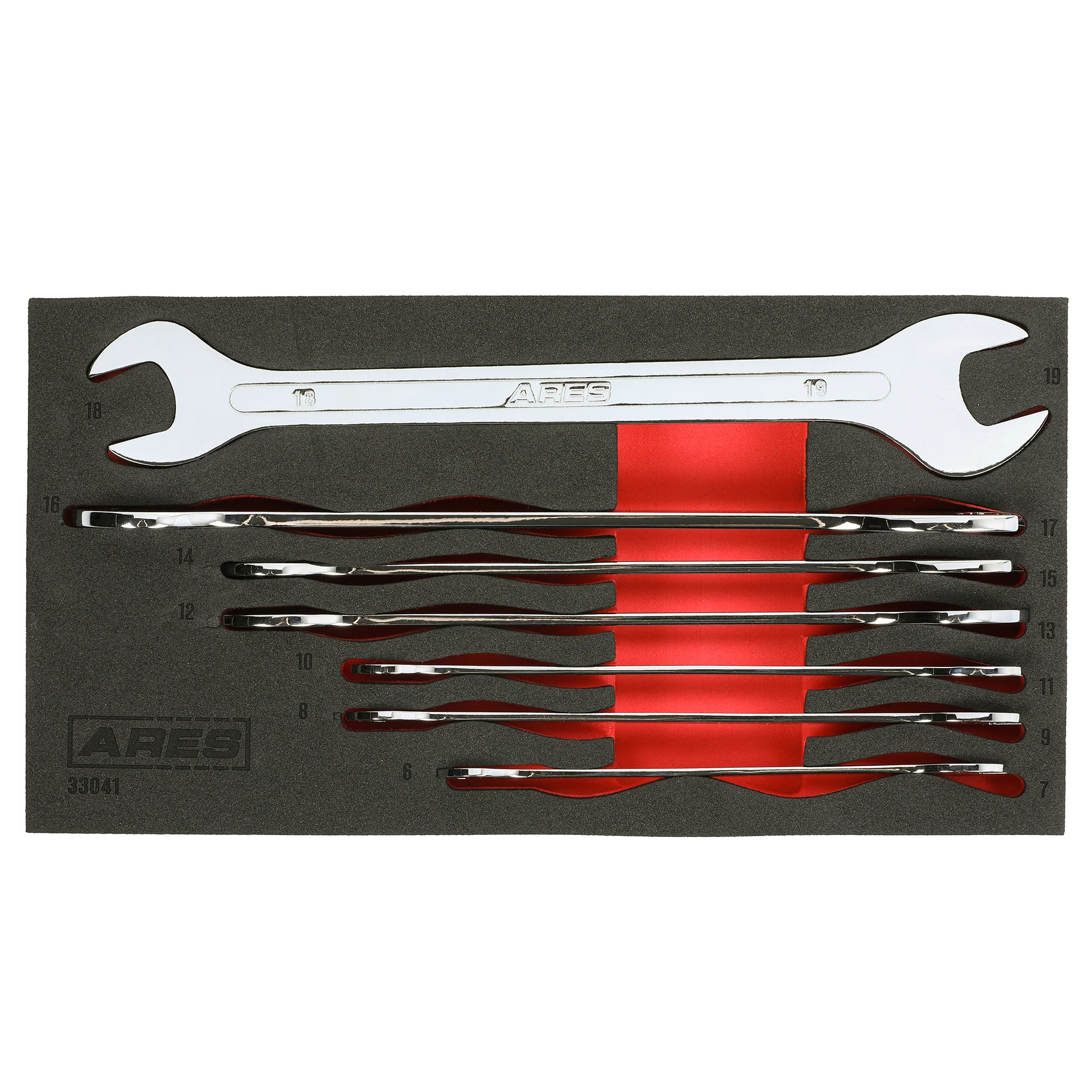 ARES 33041 - 7-Piece Metric Ultra-Thin Profile Double Open-End Wrench Set - Image 7