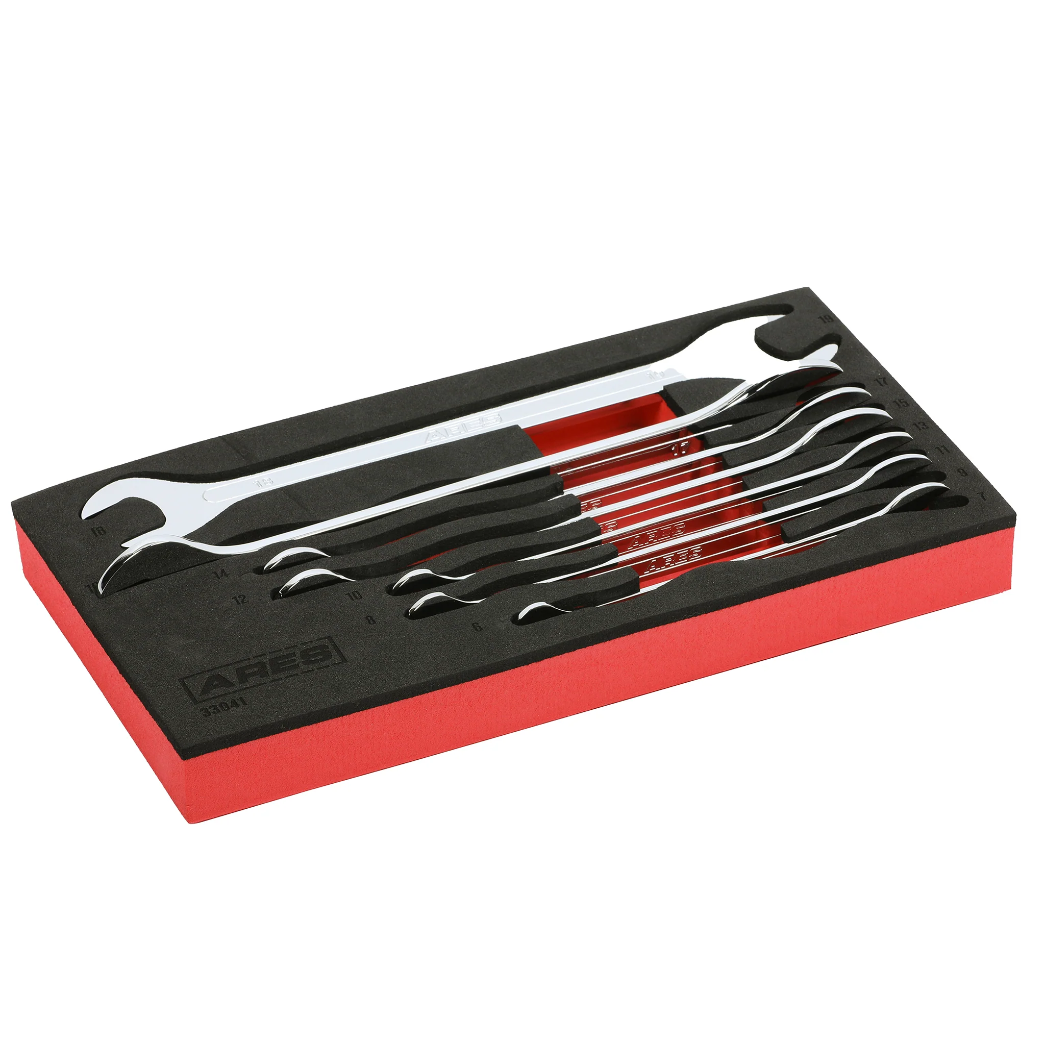 ARES 33041 - 7-Piece Metric Ultra-Thin Profile Double Open-End Wrench Set - Image 8