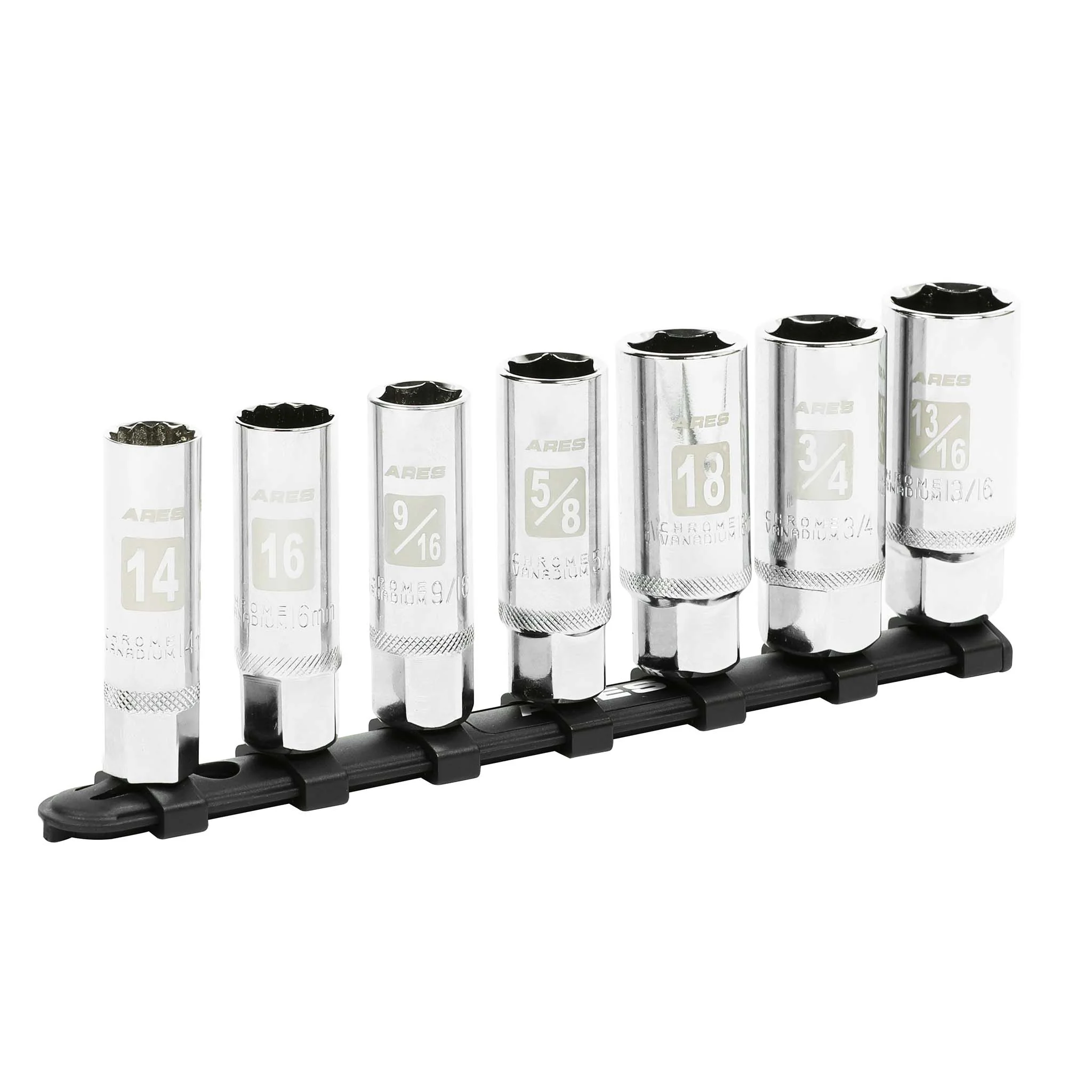 ARES 11070 - 7-Piece Non-Magnetic Spark Plug Socket Set
